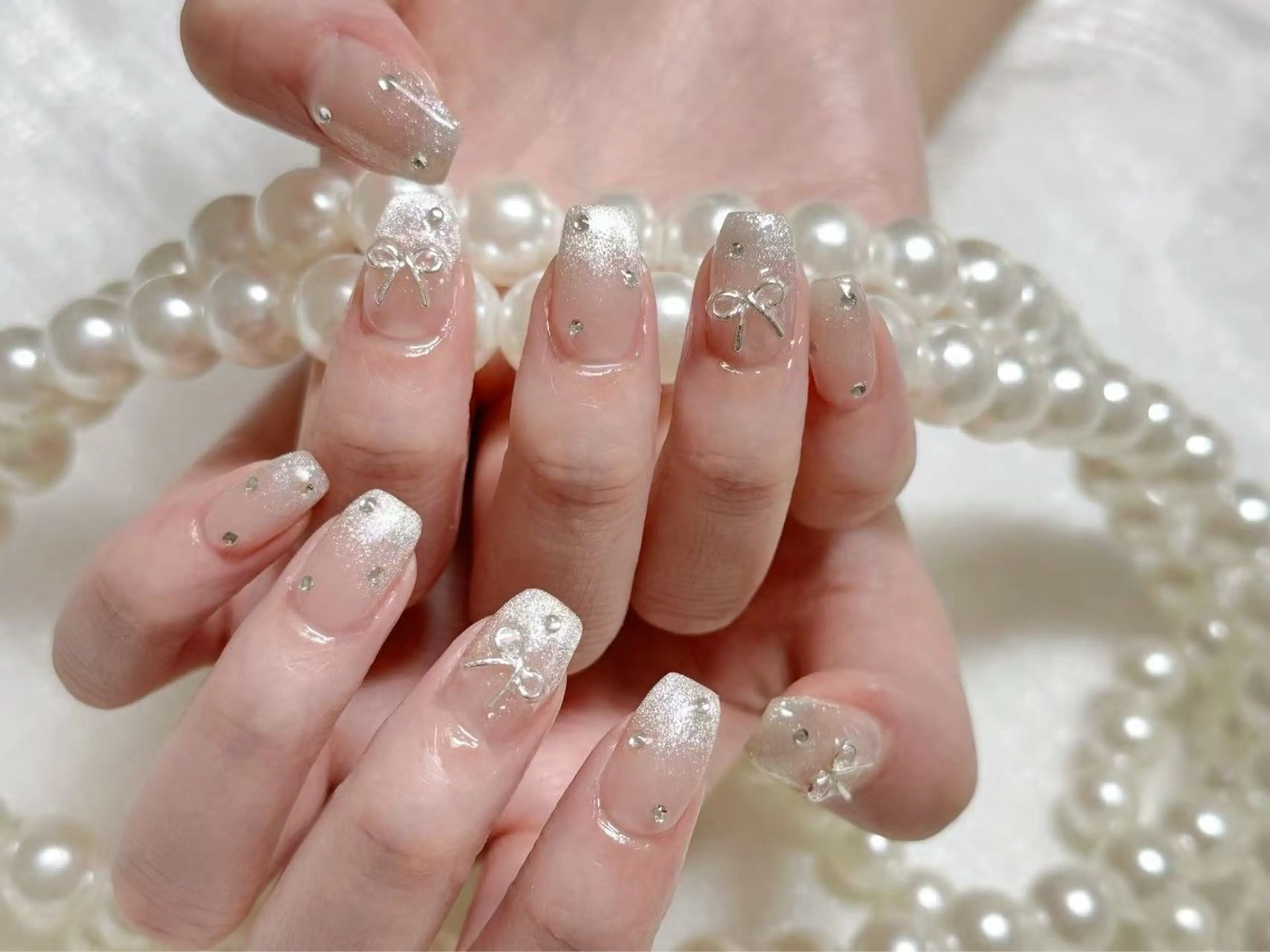 ネイル クリアネイル 成人式 フラッシュネイル フットネイル フレンチネイル 💫KASUMI 💅のネイルデザイン