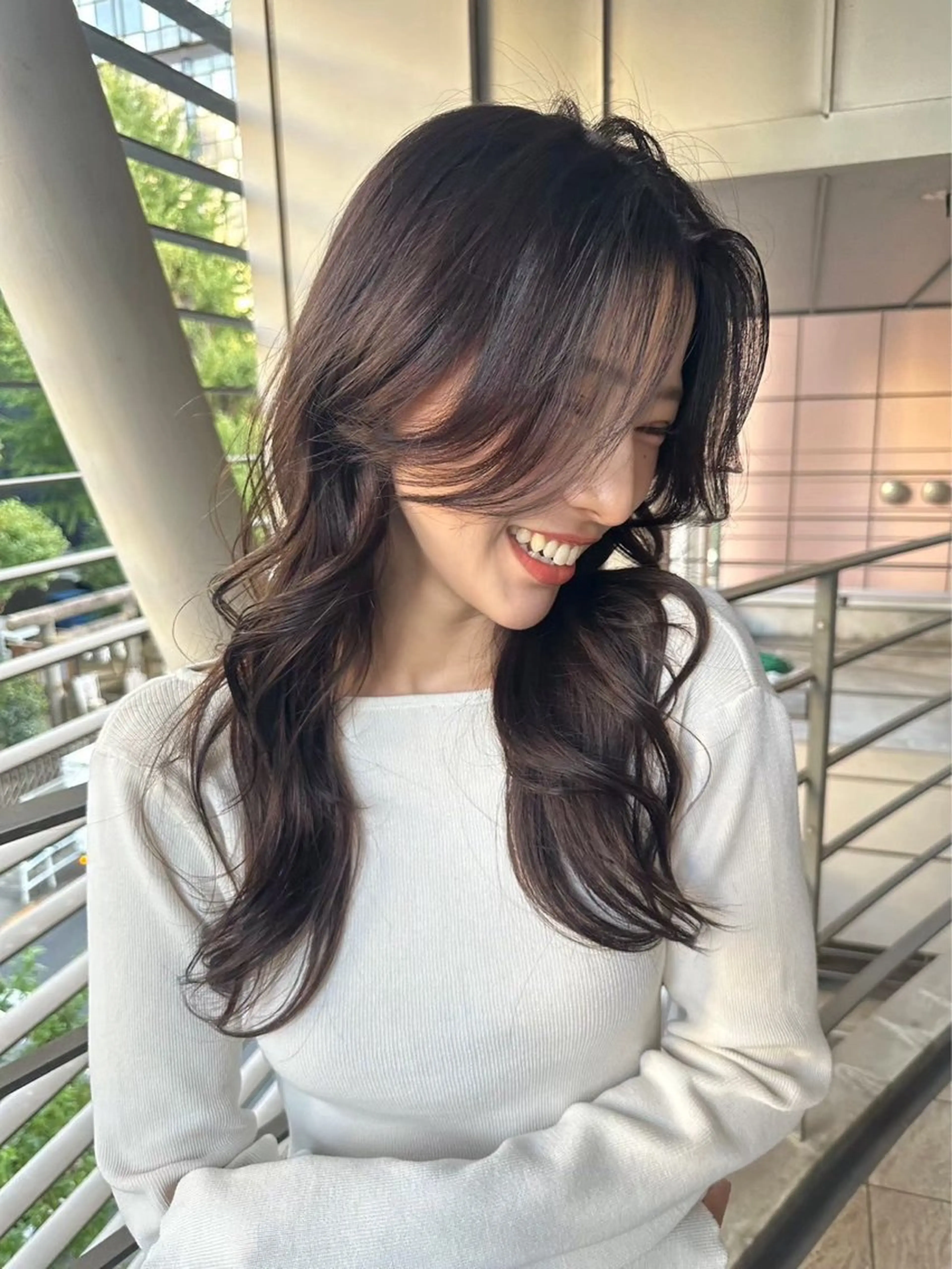 セミロング パーマ ヘアアレンジ ヘアカラー トリートメント ブリーチ毛もかけれる 縮毛矯正🍎カイトのヘアスタイル