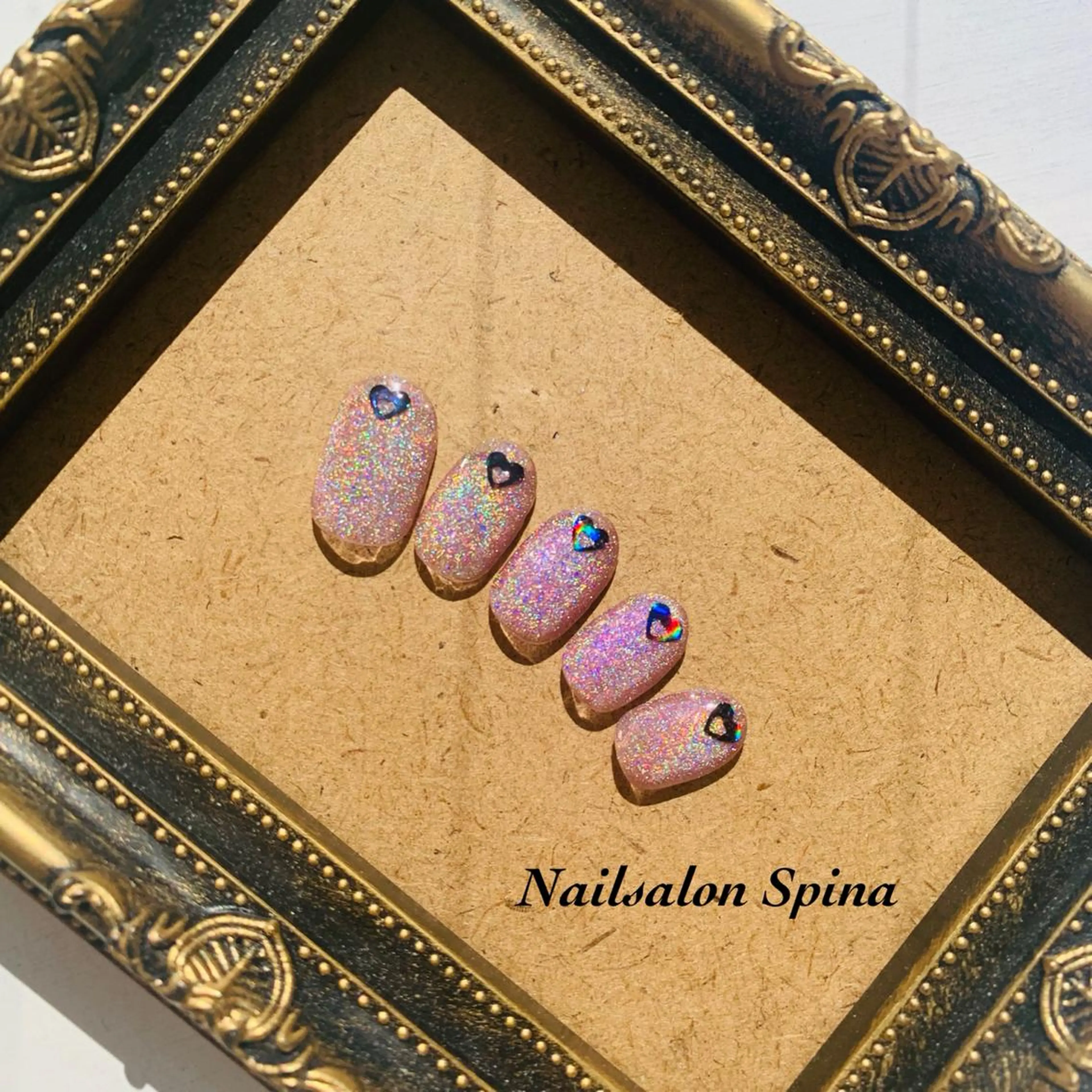 ネイル アートネイル ジェルネイル ハート 韓国ネイル マグネットネイル Nailsalon Spina 琴美のネイルデザイン