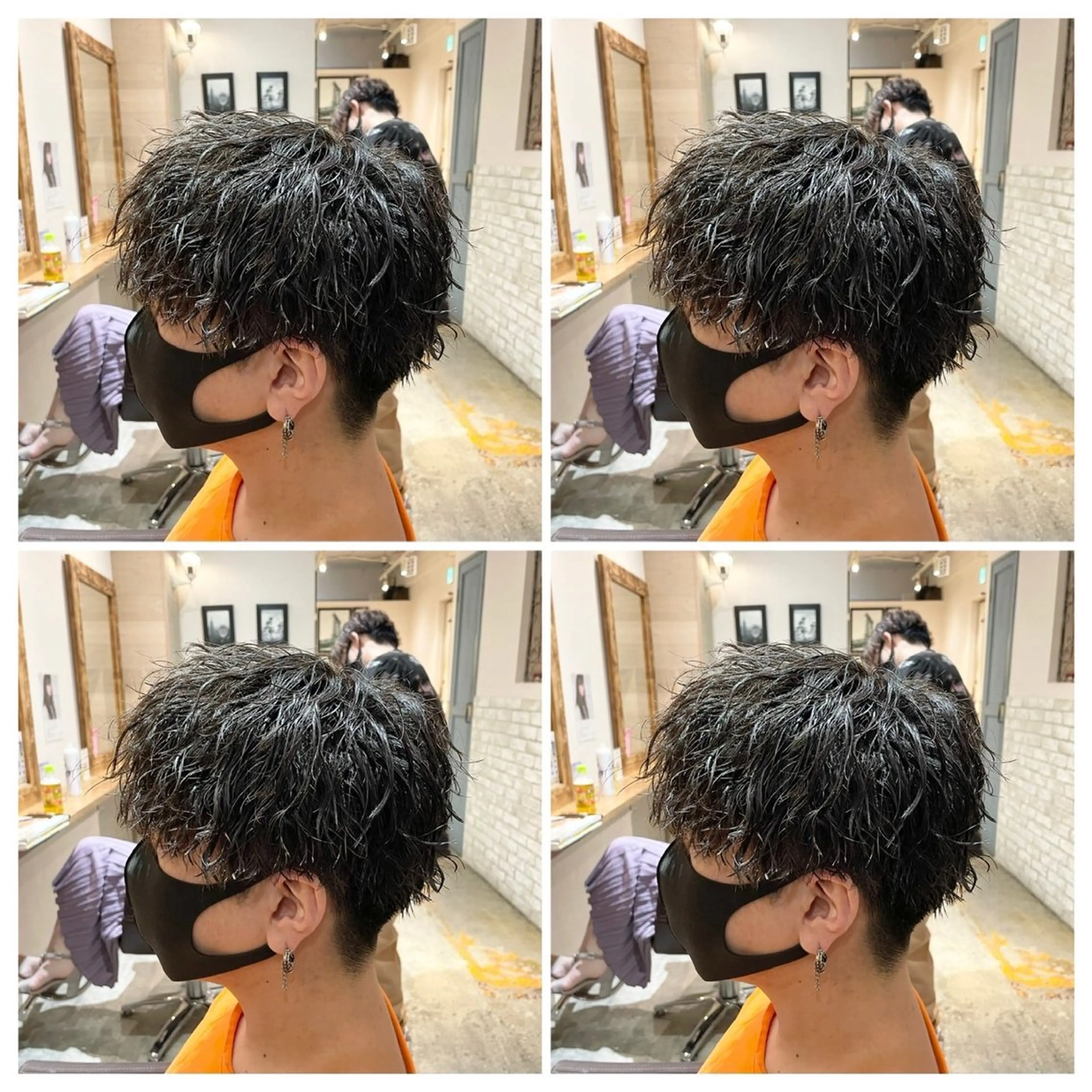 ミディアム パーマ メンズ カット パーマ トリートメント 🟣メンズパーマ 川端 永遠🟣のヘアスタイル