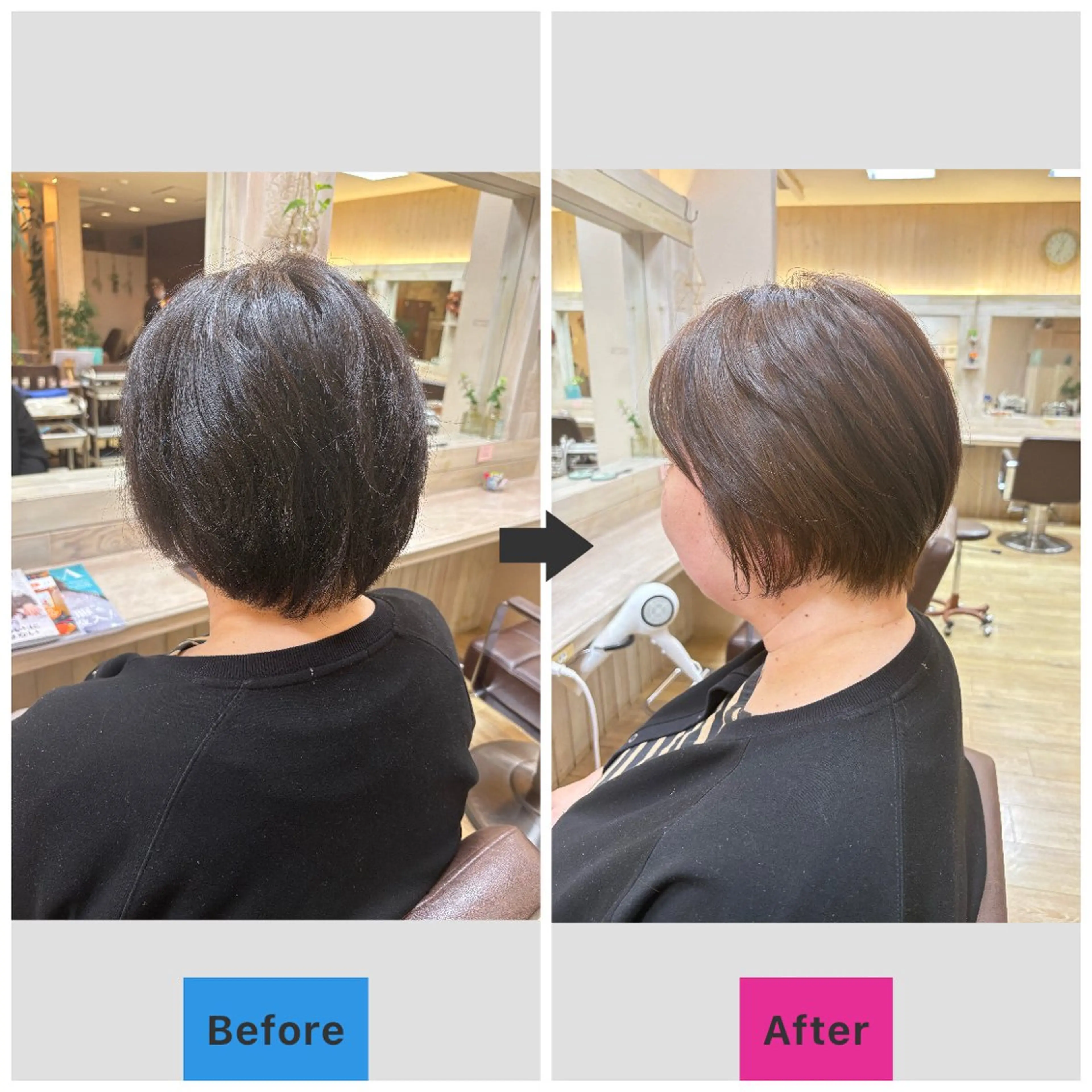 ショート カラー ブラウンカラー くびれヘア ショートヘア シップスヘアブース所属・山田 美月のヘアスタイル