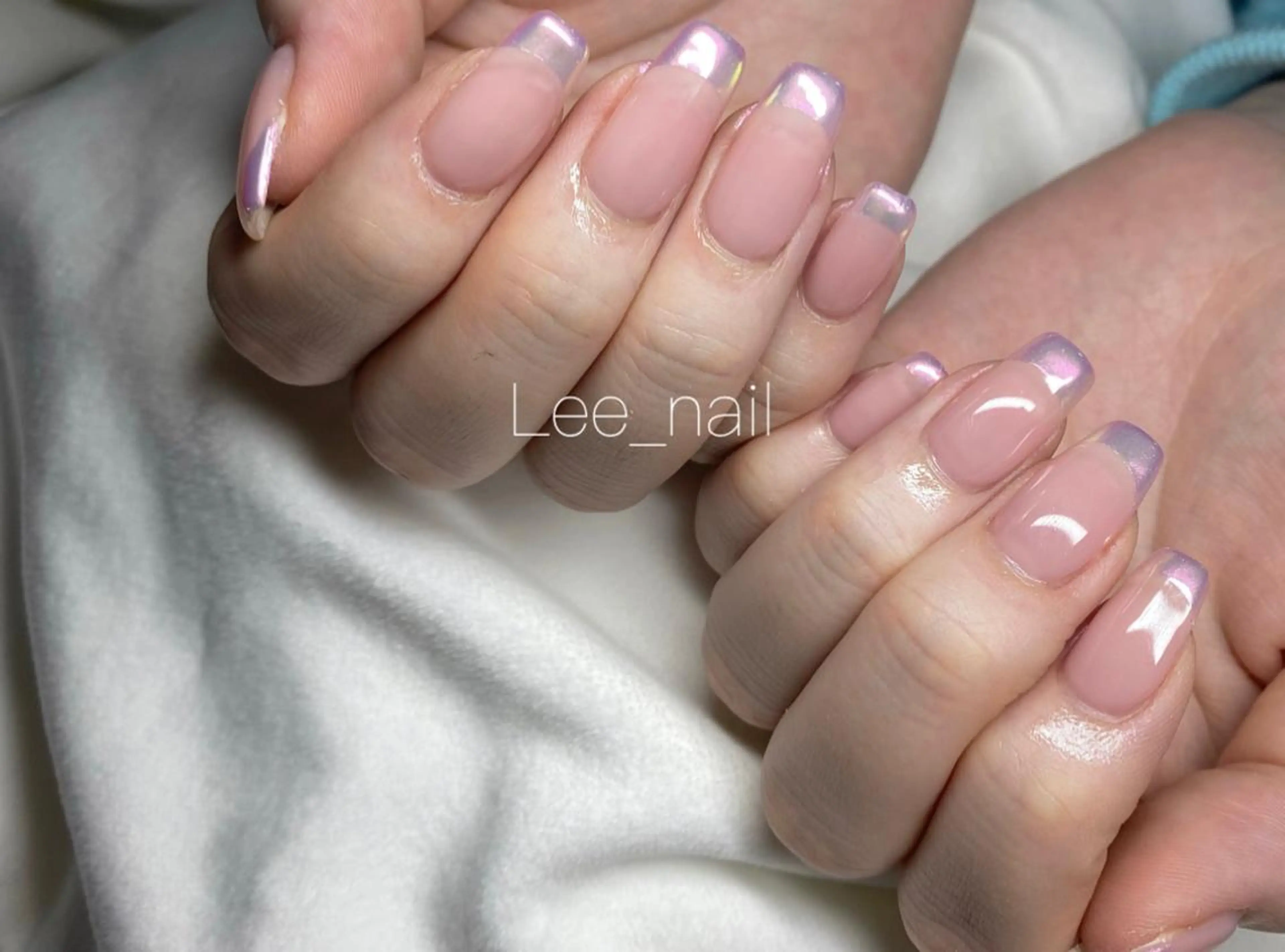 ネイル フレンチネイル ミラーネイル ハンドネイル Lee_ nailのネイルデザイン