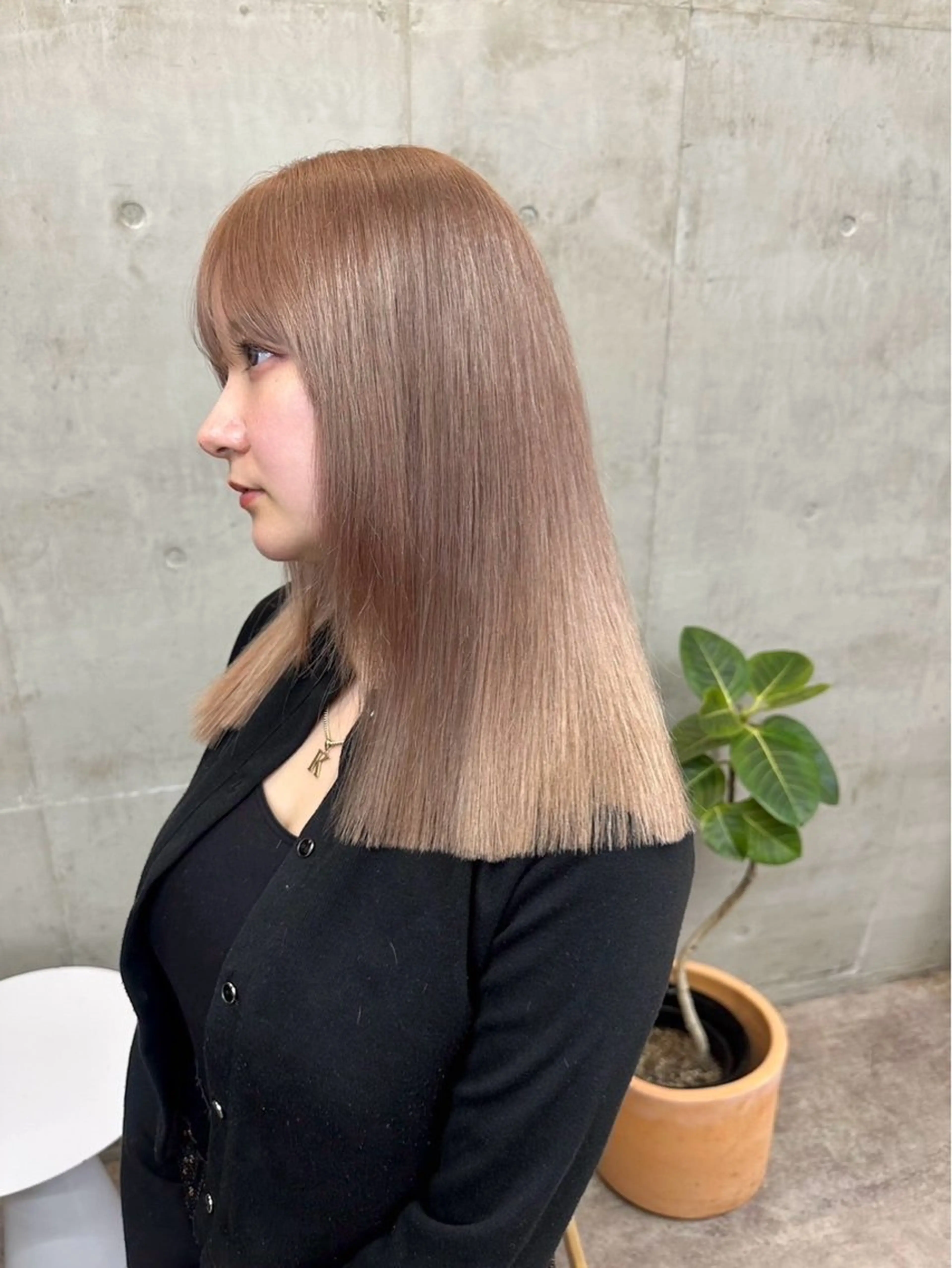 ミディアム カラー ベージュカラー ヘアカラー トリートメント SALT WATER　恵比寿所属・レイヤーカット💫 ／HARUKA🎀のヘアスタイル