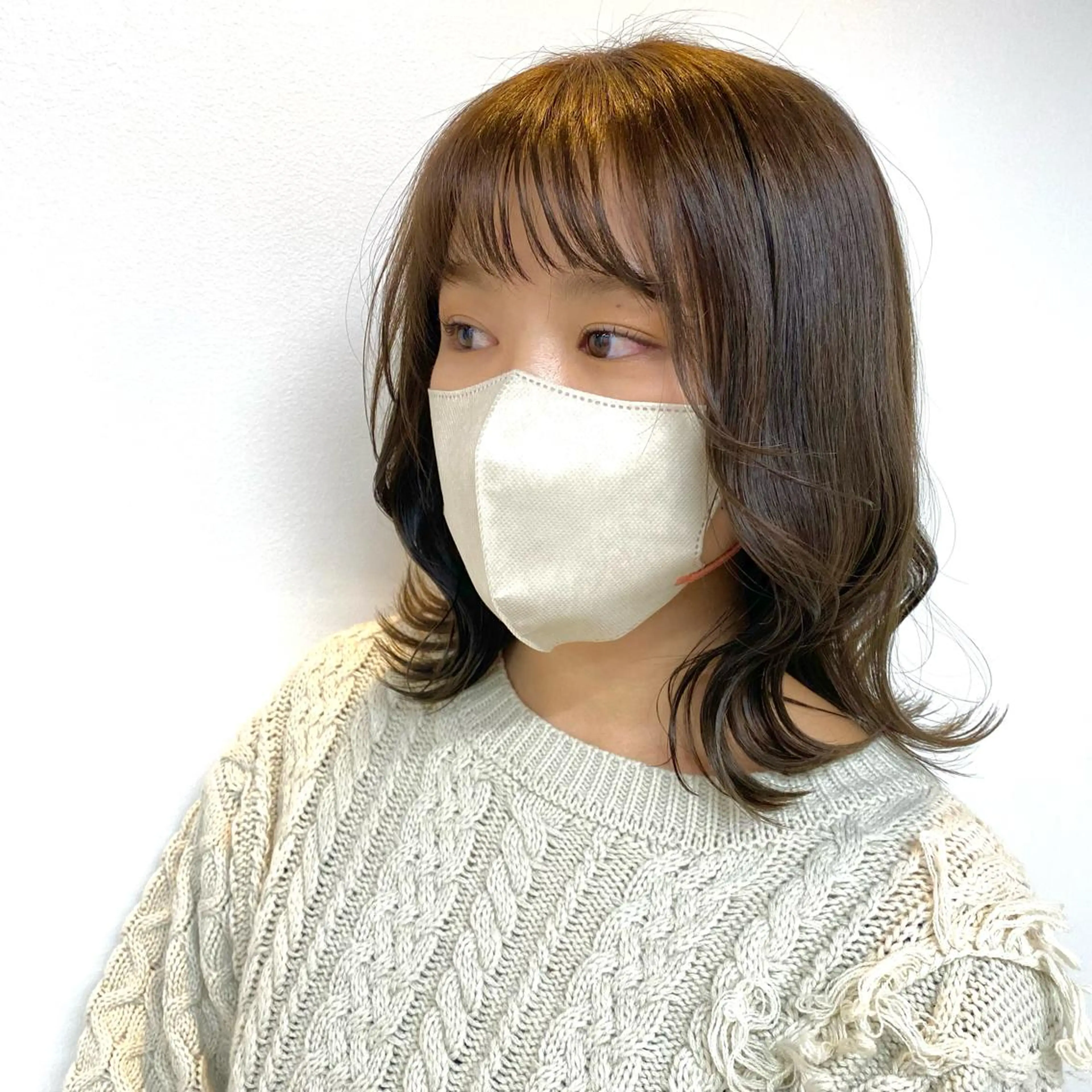 ミディアム カラー ベージュカラー HARUKA🍒 tocca天王寺のヘアスタイル