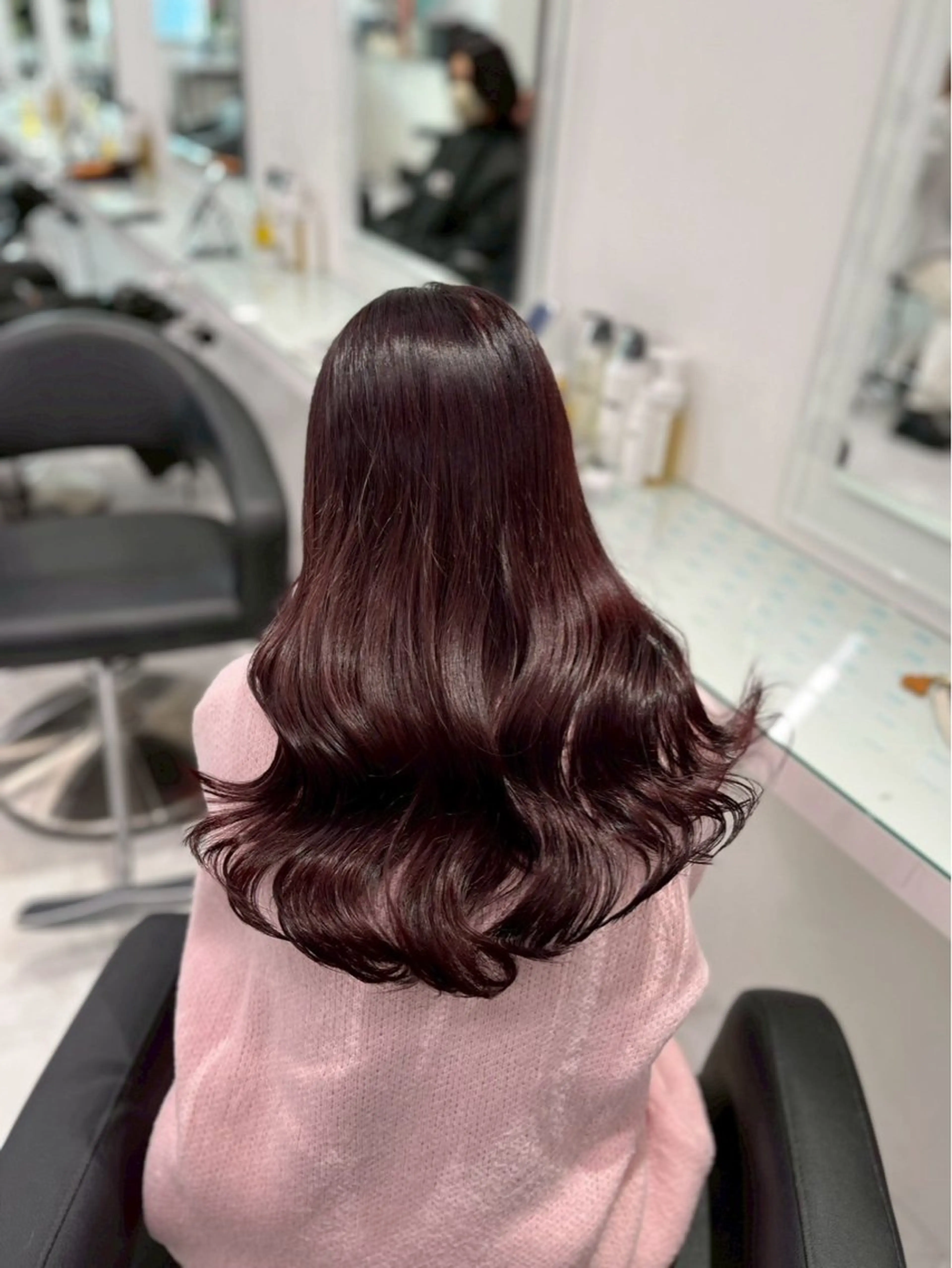 ロング カラー ヘアアレンジ ヘアカラー トリートメント 暗髪うる艶ヘア🫧 yumi🐈‍⬛🪽のヘアスタイル
