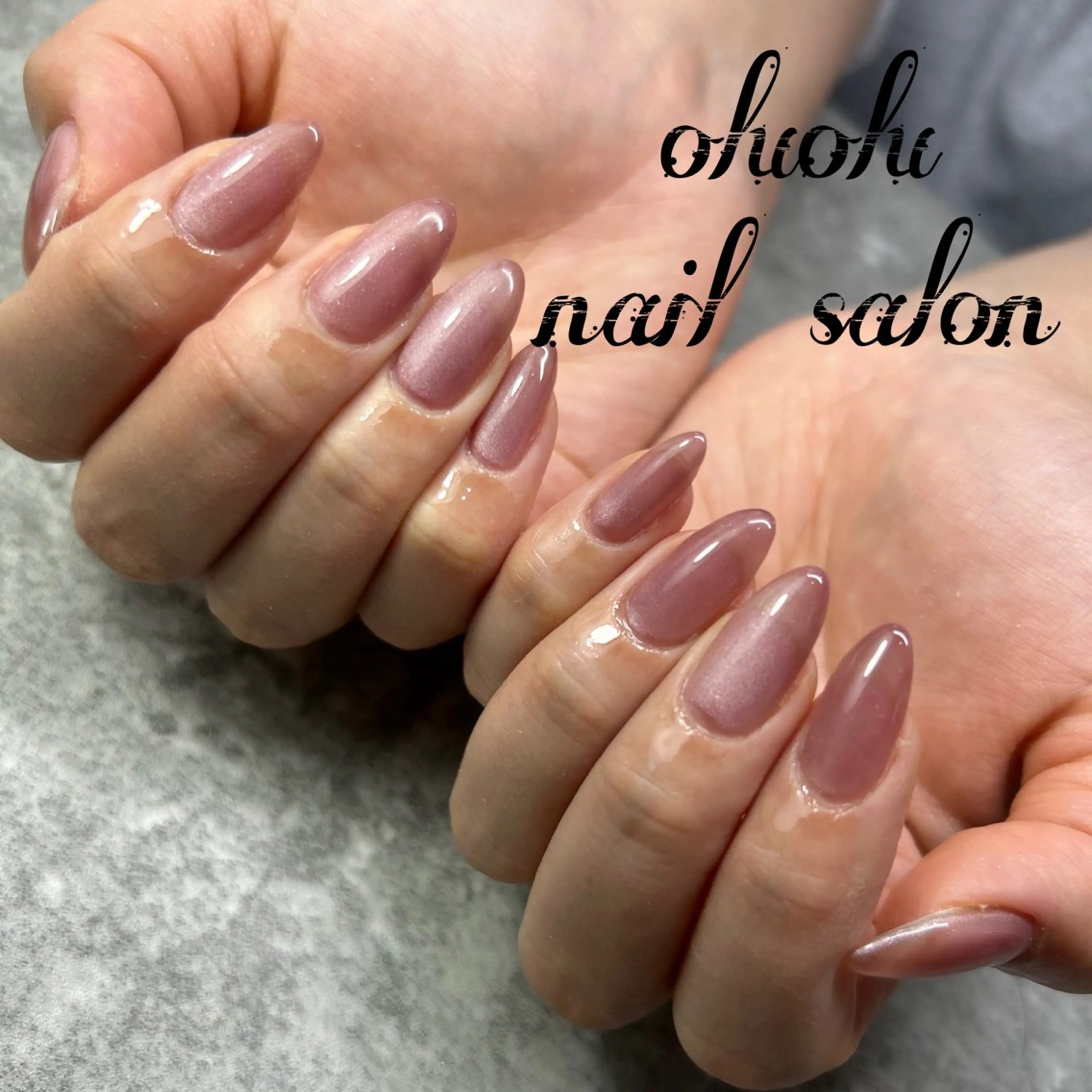ネイル グラデーション 氷ネイル・うるうるネイル マグネットネイル ワンホンネイル oluolu nailsalonのネイルデザイン