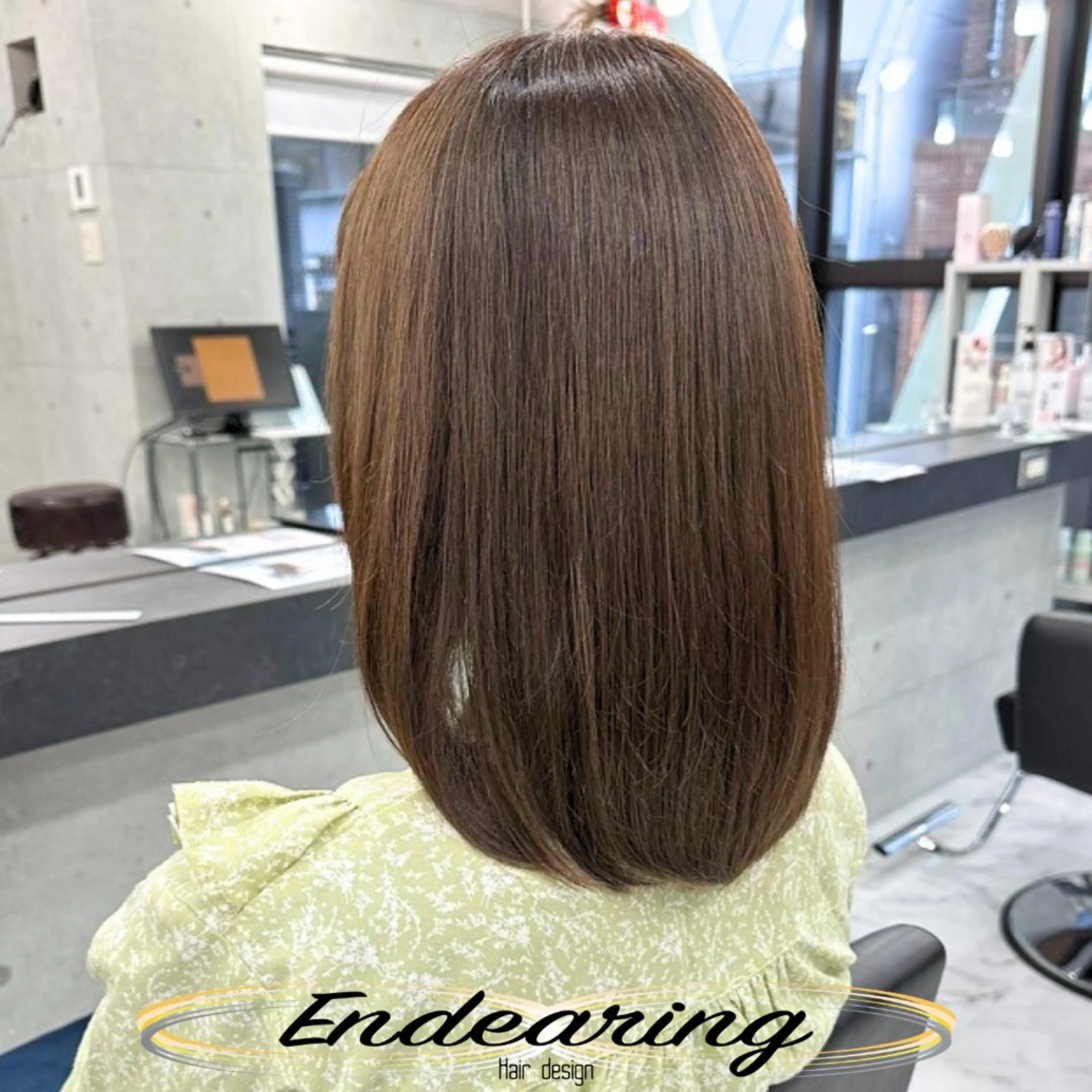 カラー ベージュカラー 透明感カラー オリーブベージュ カット ヘアカラー Endearing 銀座/レイヤーカットのヘアスタイル