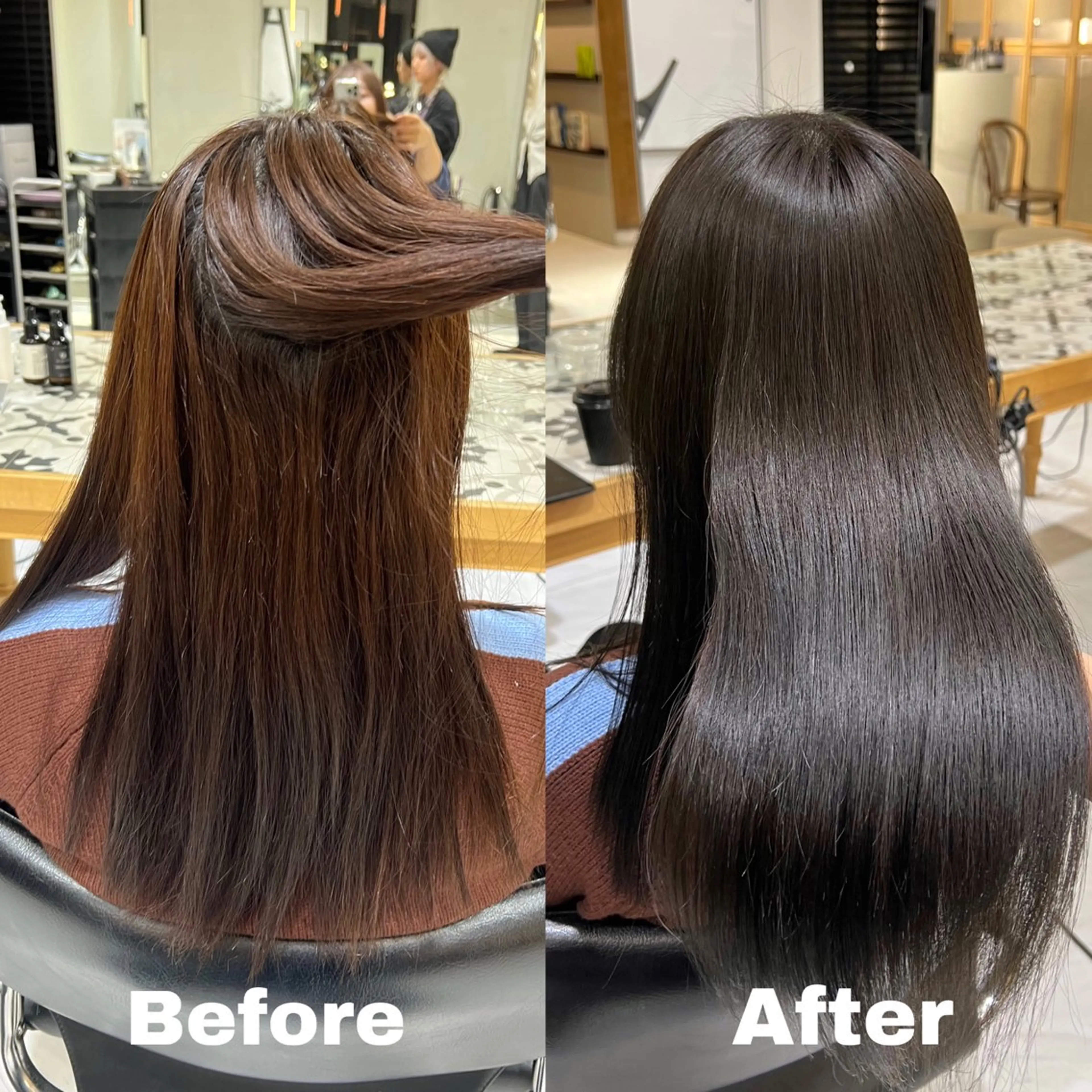 ロング トリートメント ヘアカラー 縮毛矯正 トリートメント ヘッドスパ 縮毛矯正/艶カラー 🌻🌻MIREIのヘアスタイル