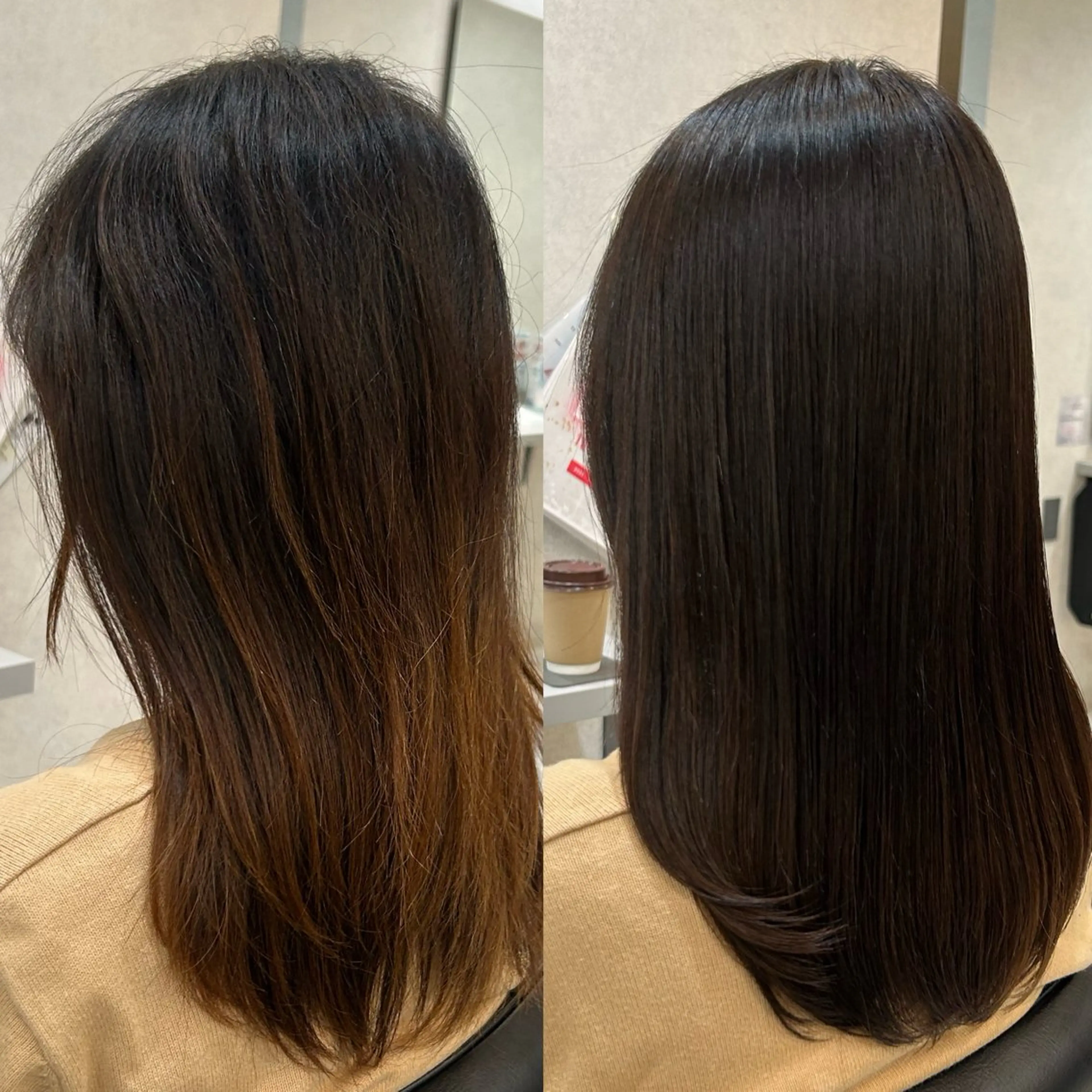 ミディアム 縮毛矯正 カット ヘアカラー 縮毛矯正 柔らかい縮毛矯正/ ボブ/北林のヘアスタイル