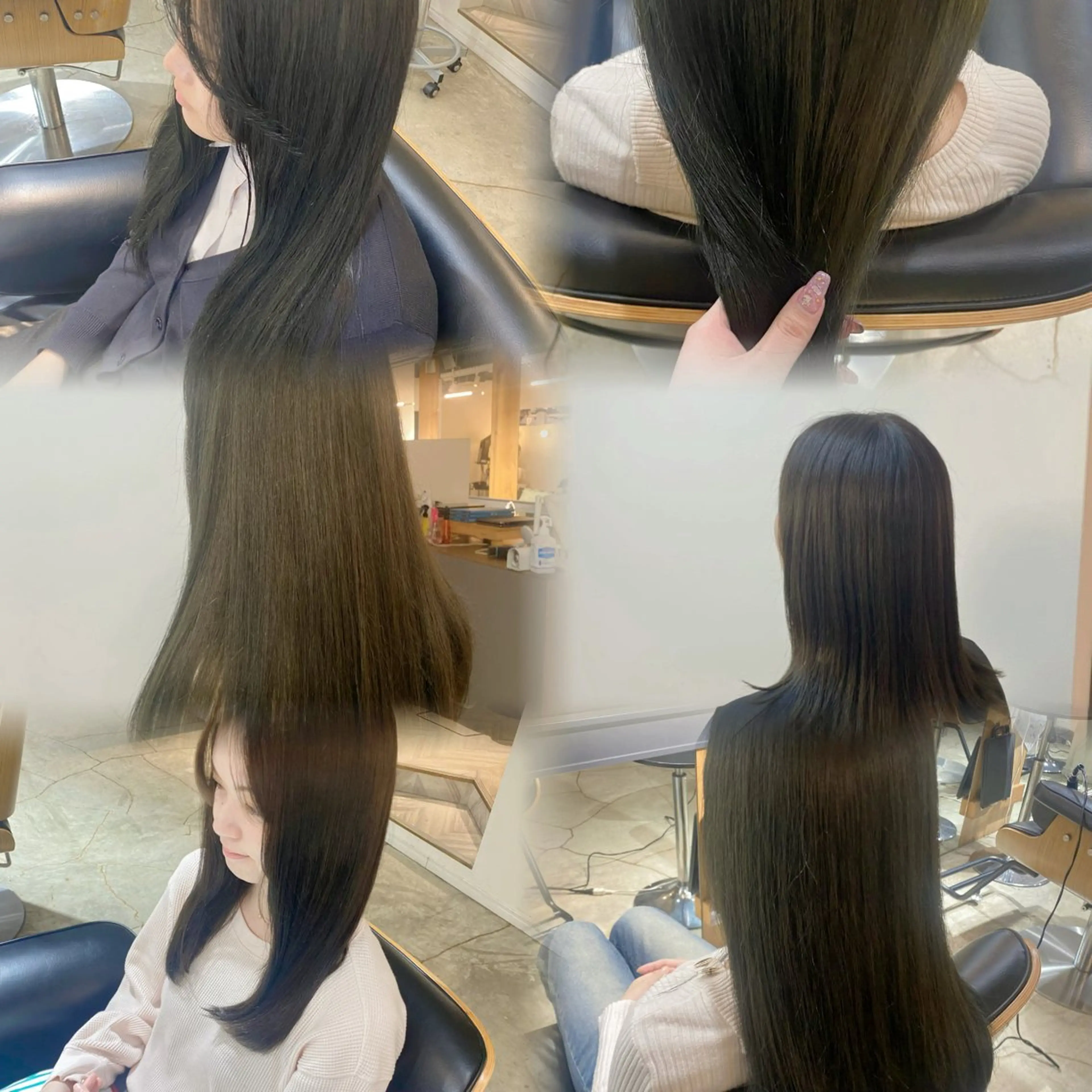 ロング カラー オリーブカラー oriha .のヘアスタイル