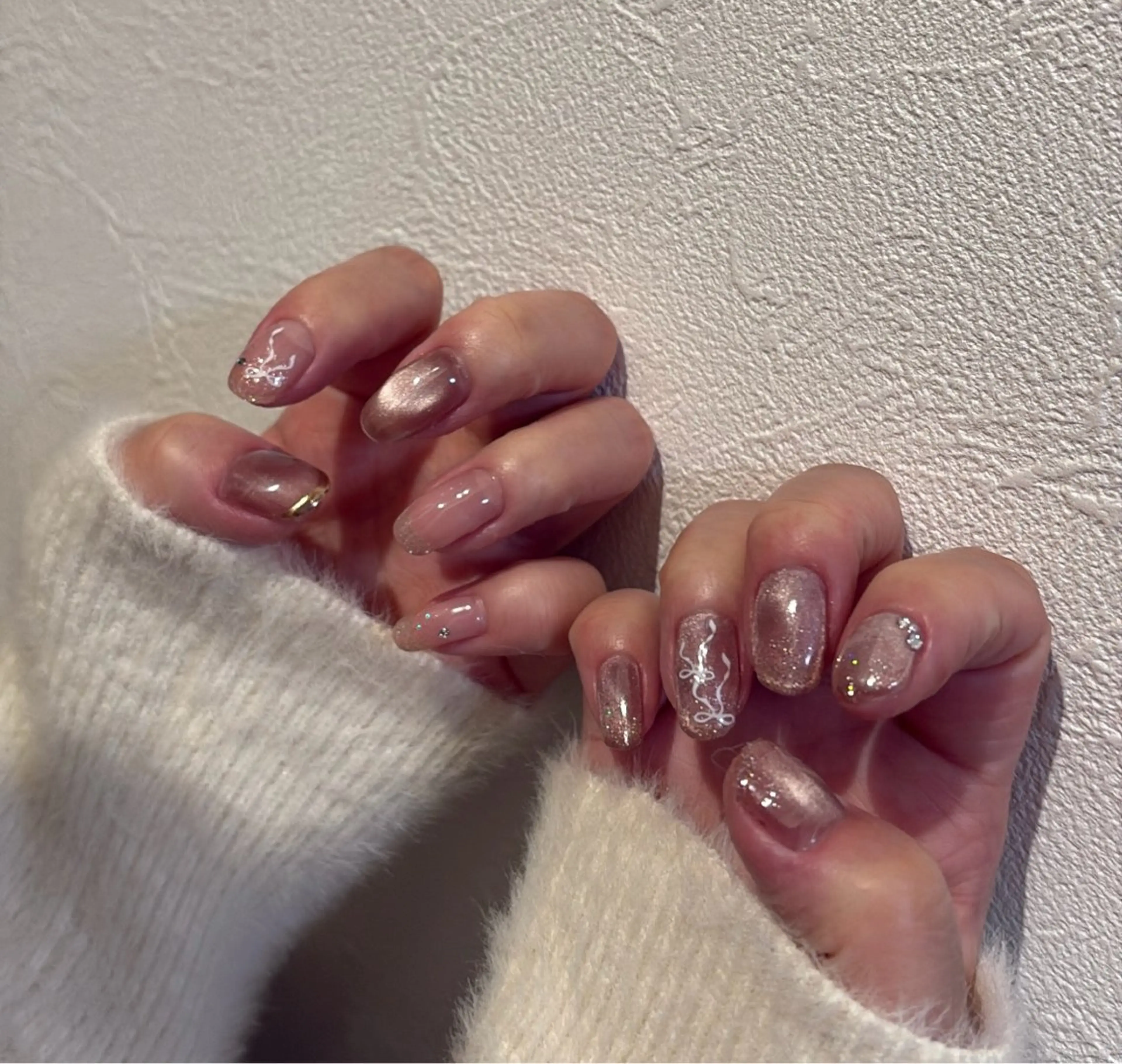 【オフあり】プラスワンポイントネイル‎🤍✨️の写真