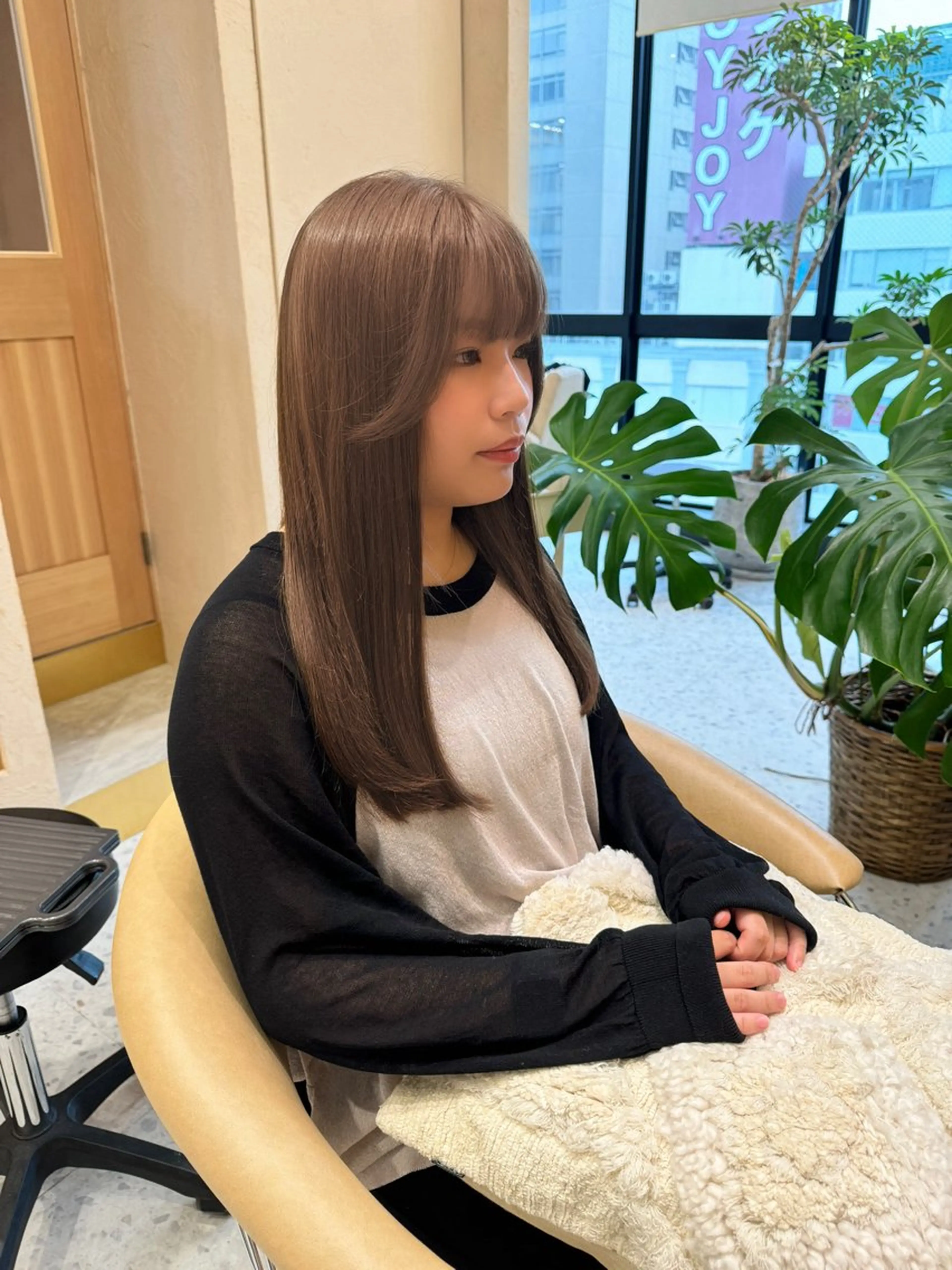 ロング カラー カット ヘアカラー トリートメント 韓国レイヤー/髪質 改善/縮毛🤍吉田のヘアスタイル