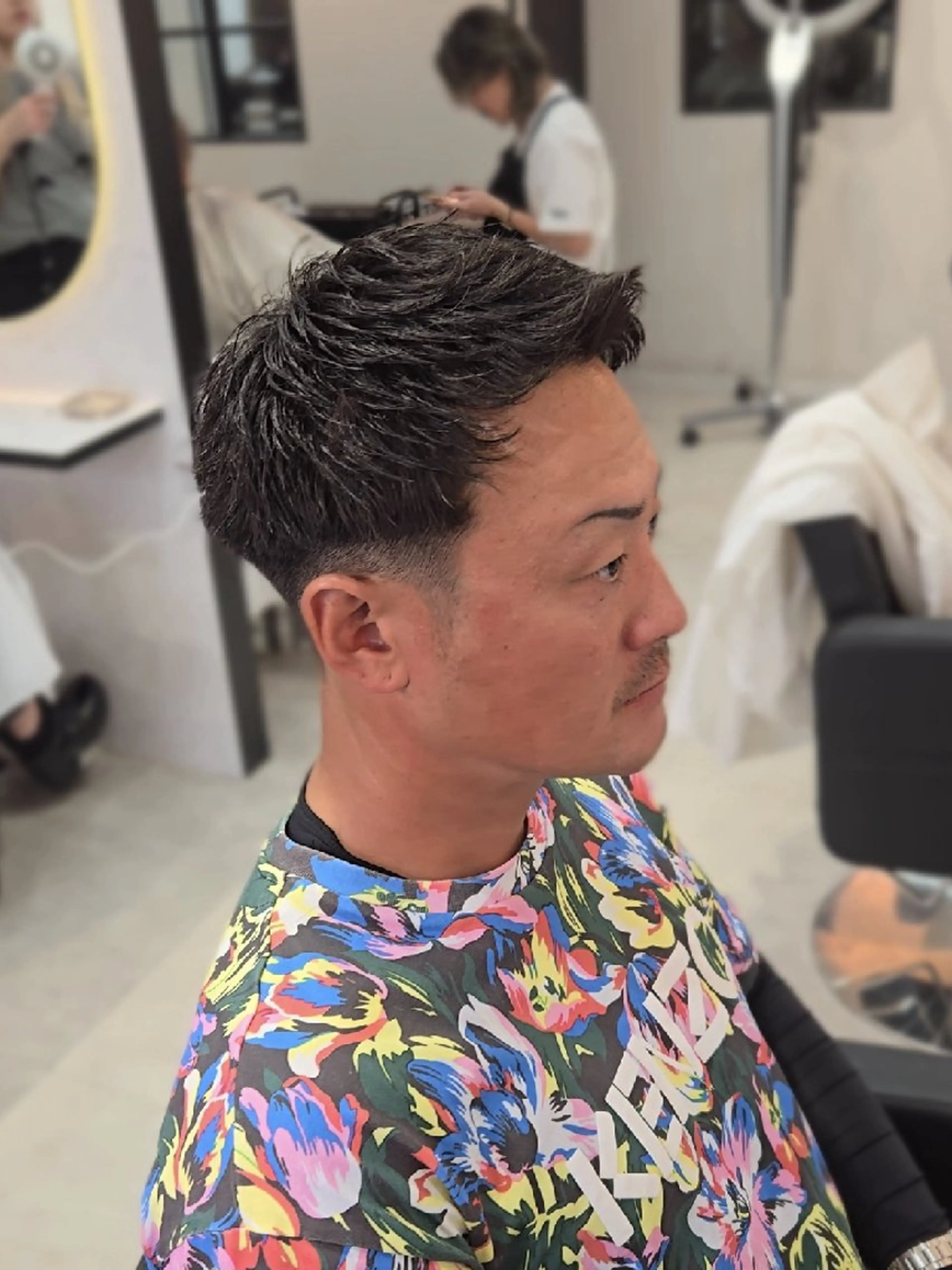 メンズ ショート モヒカン カット ヘアセット Lapis 名古屋駅前店所属・LEN名古屋/パーマ メンズ特化美容師のヘアスタイル