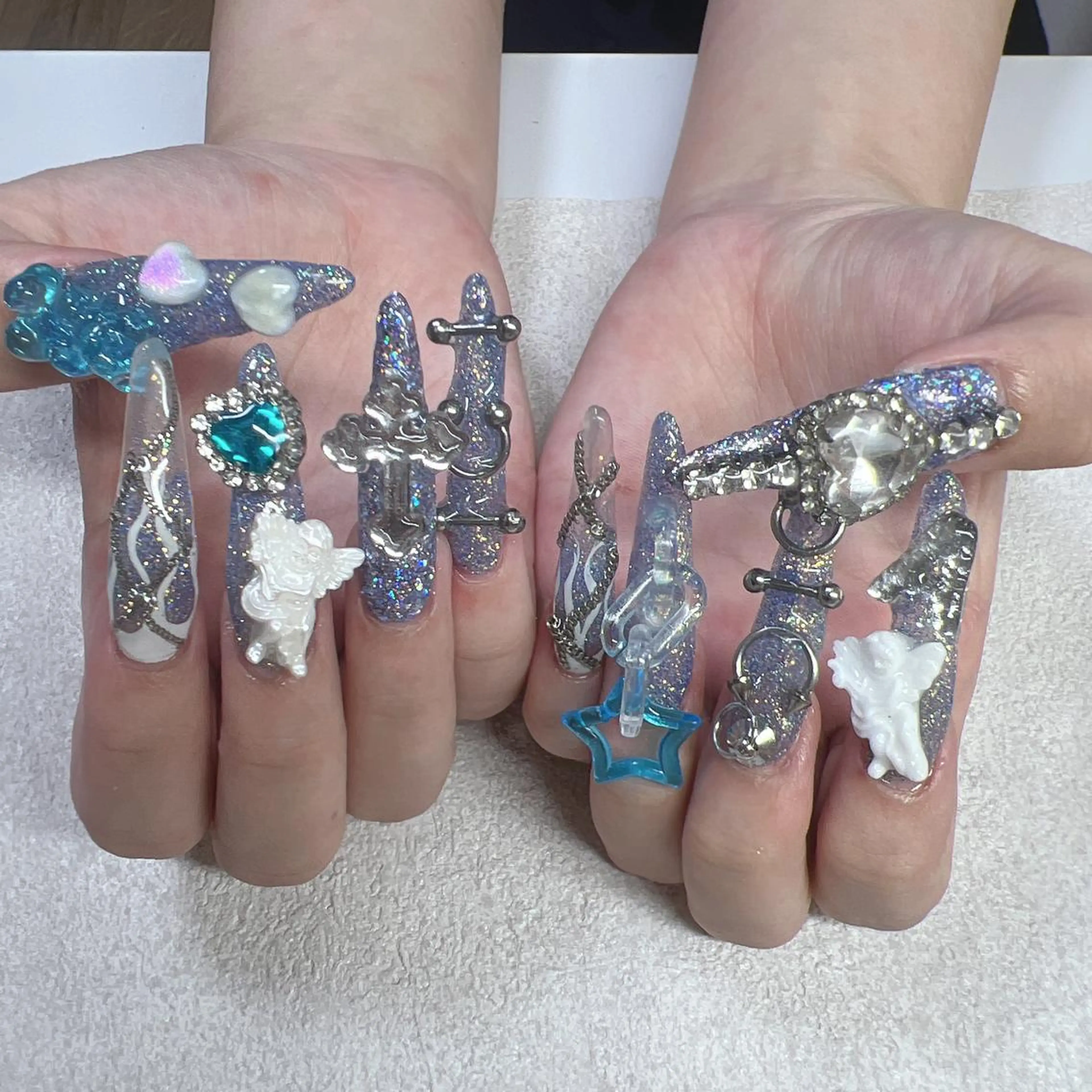 ネイル ロングネイル Rire_eye+beauty_nail所属・Rire_ nail_yukiのネイルデザイン