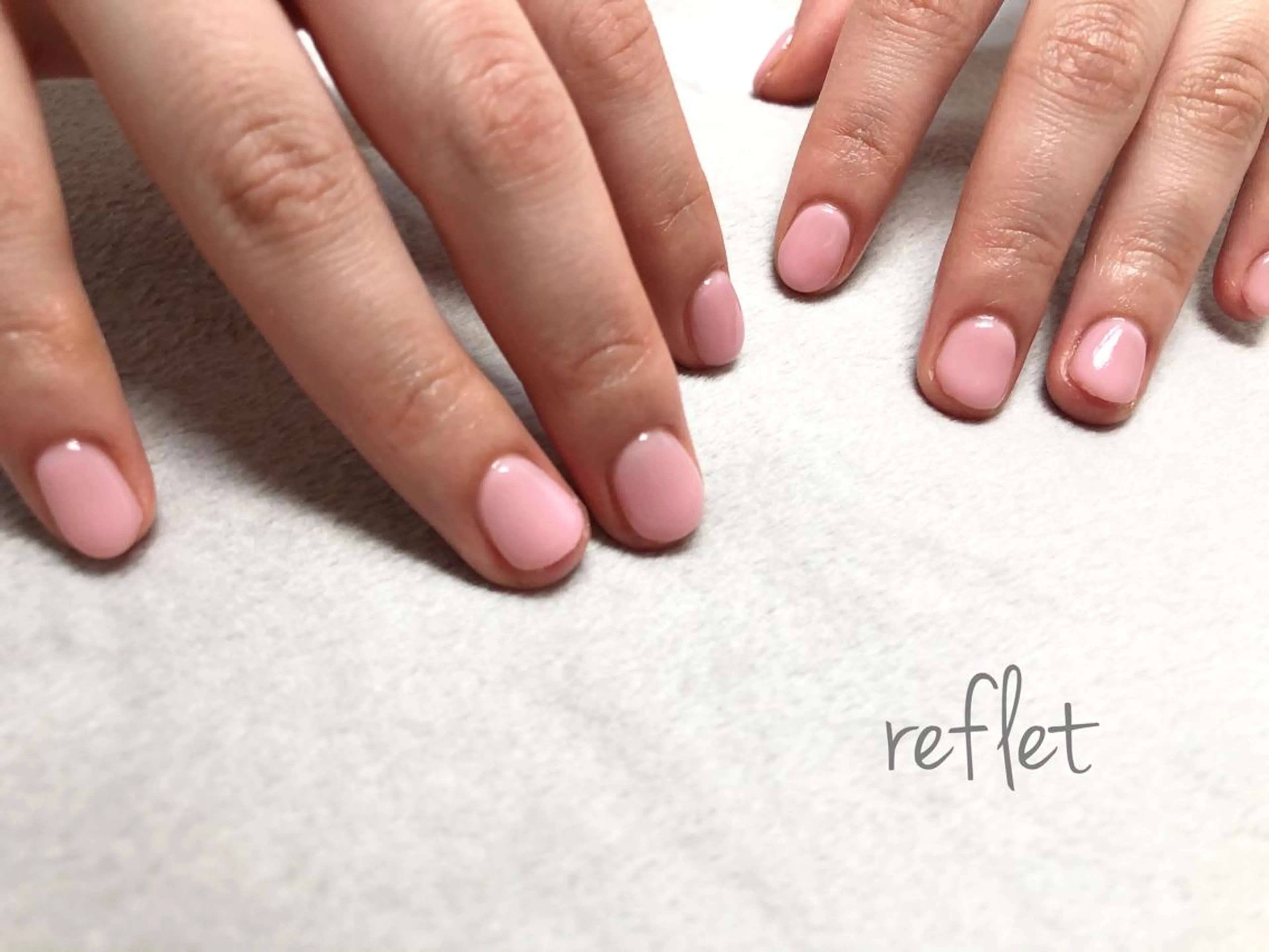 ネイル ワンカラーネイル ショートネイル シンプルネイル ハンドネイル reflet nailのネイルデザイン