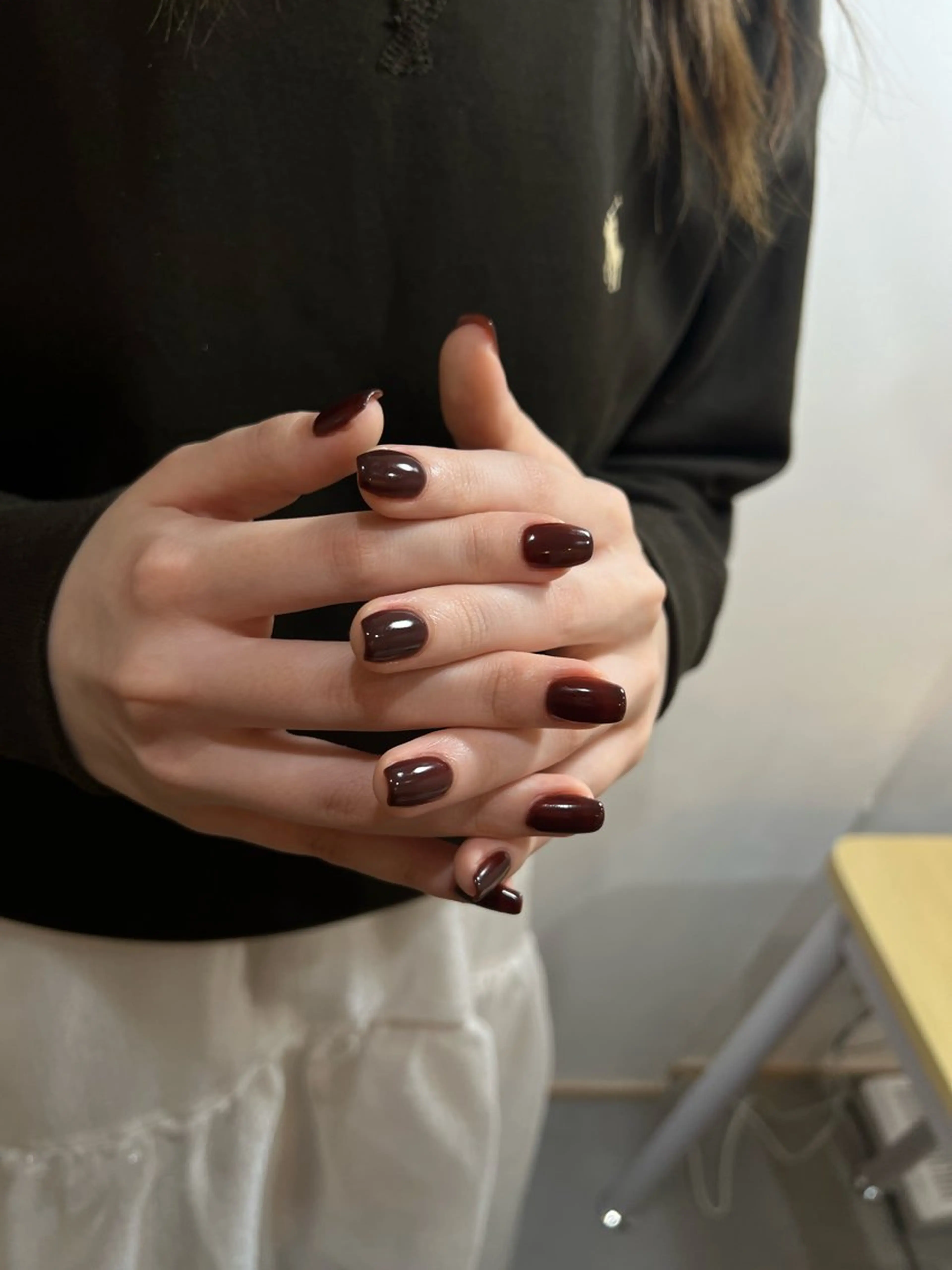 ネイル ボルドー ブラウン U.Ni nail所属・★ MIKI ☆のネイルデザイン