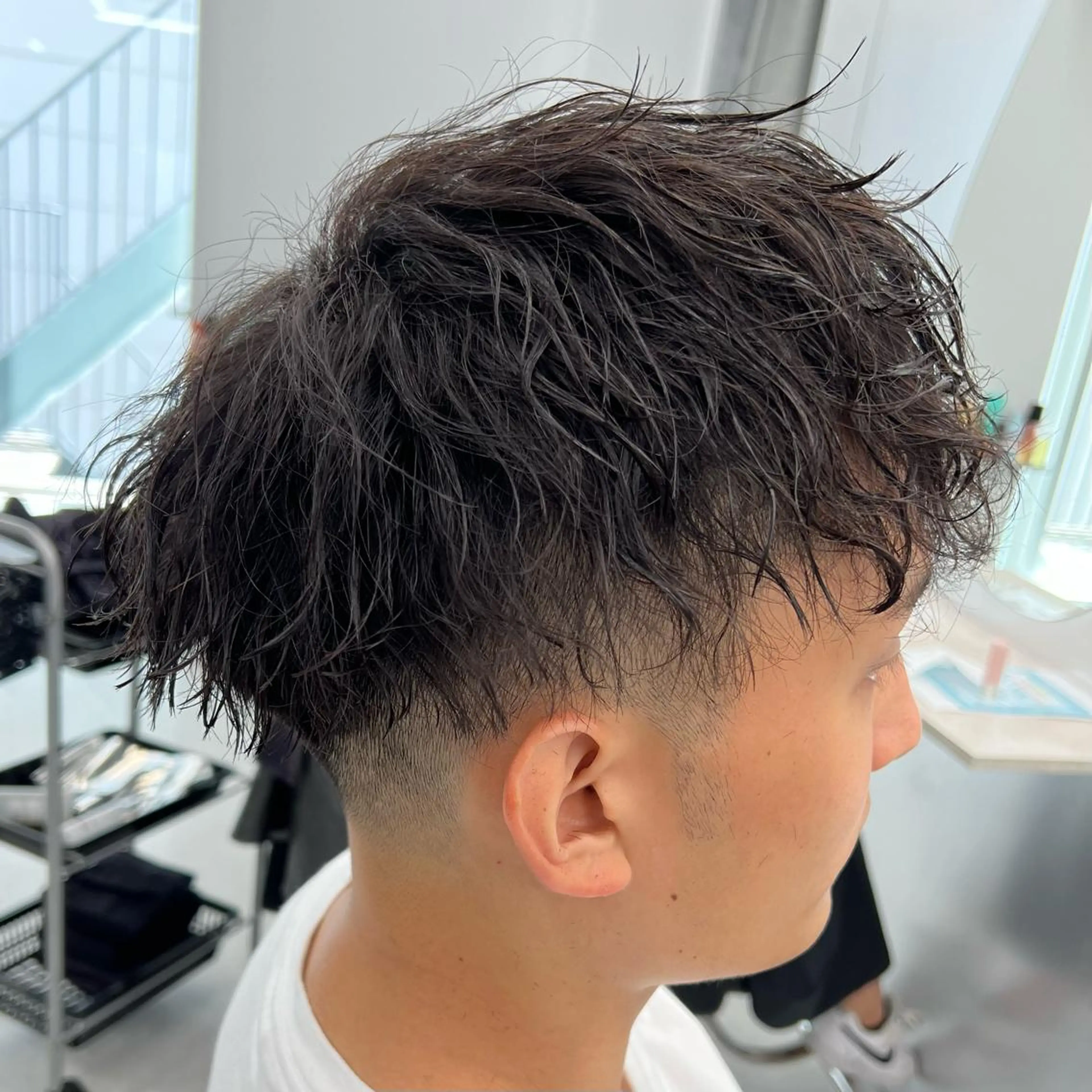 パーマ メンズ パーマ 👑高評価多数エク ステ×ハイトーン唯澄のヘアスタイル