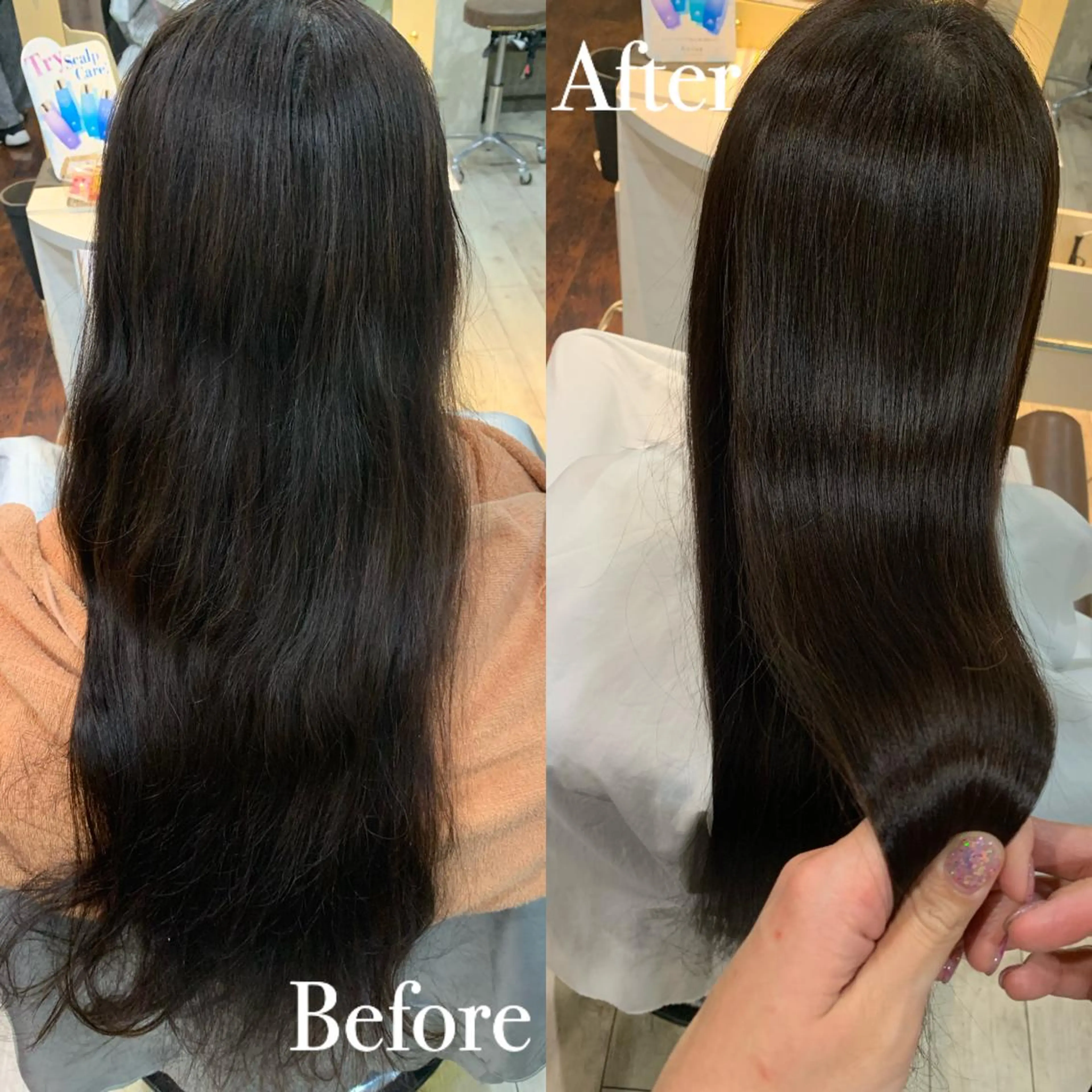 ロング パーマ 縮毛矯正 傷ませない縮毛矯正／ 吉岡 美江のヘアスタイル