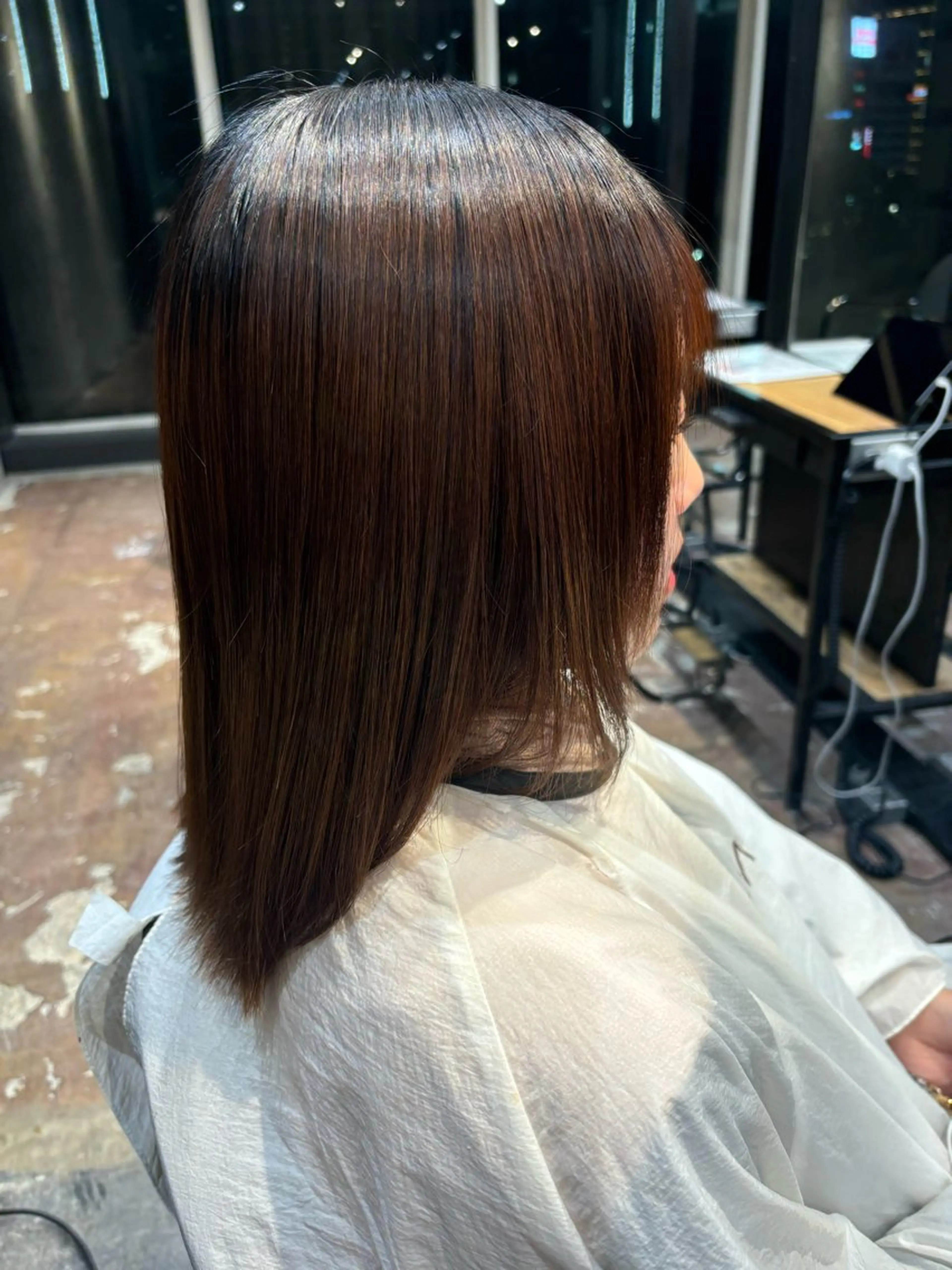 ミディアム 縮毛矯正 縮毛矯正/カット/ まな⭐️のヘアスタイル