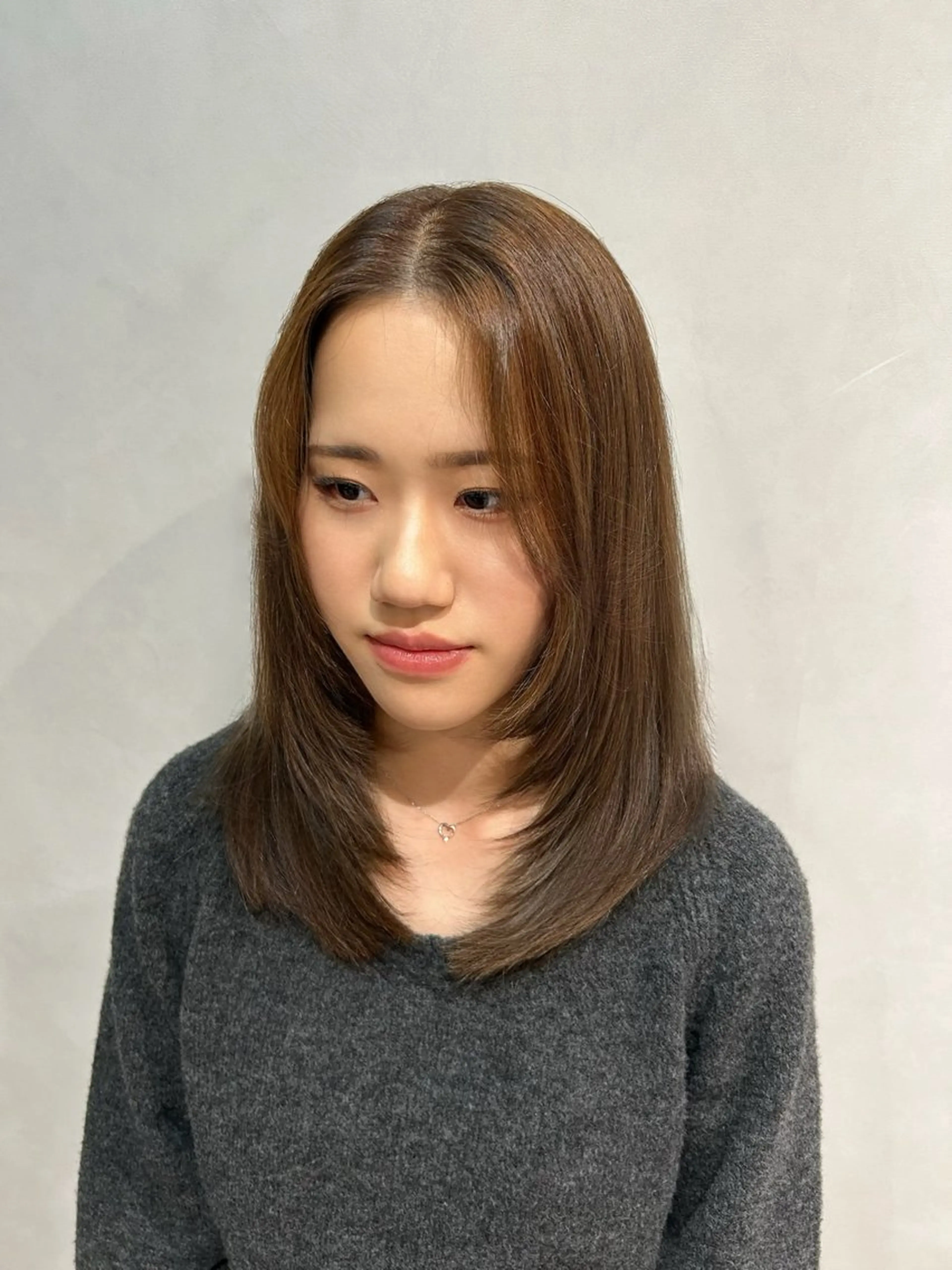セミロング カラー ベージュカラー ショコラベージュ トリートメント ヘアカラー トリートメント 彩華 🎀 西梅田美容室のヘアスタイル
