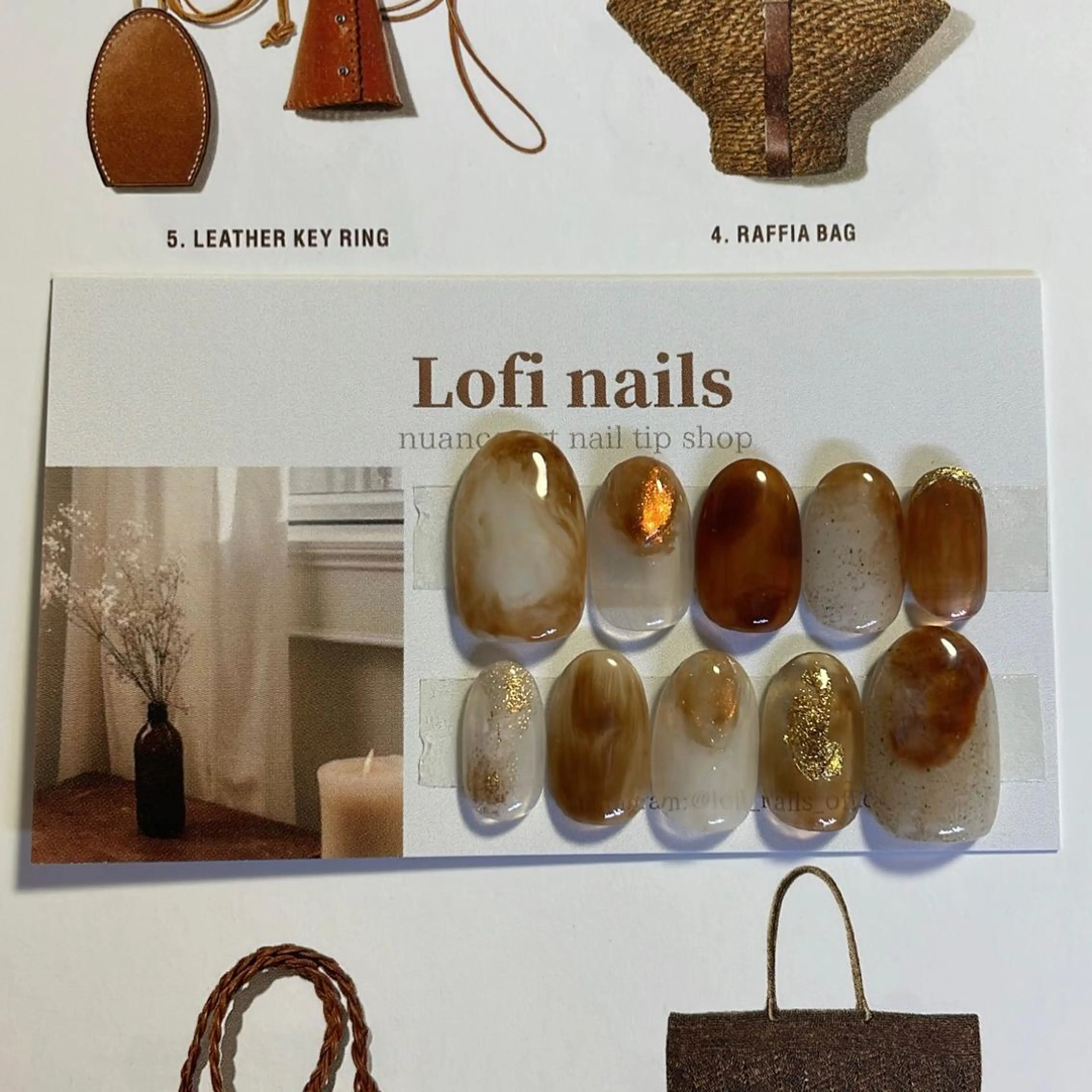 ネイル ブラウン ニュアンスネイル Lofinails ちひろのネイルデザイン