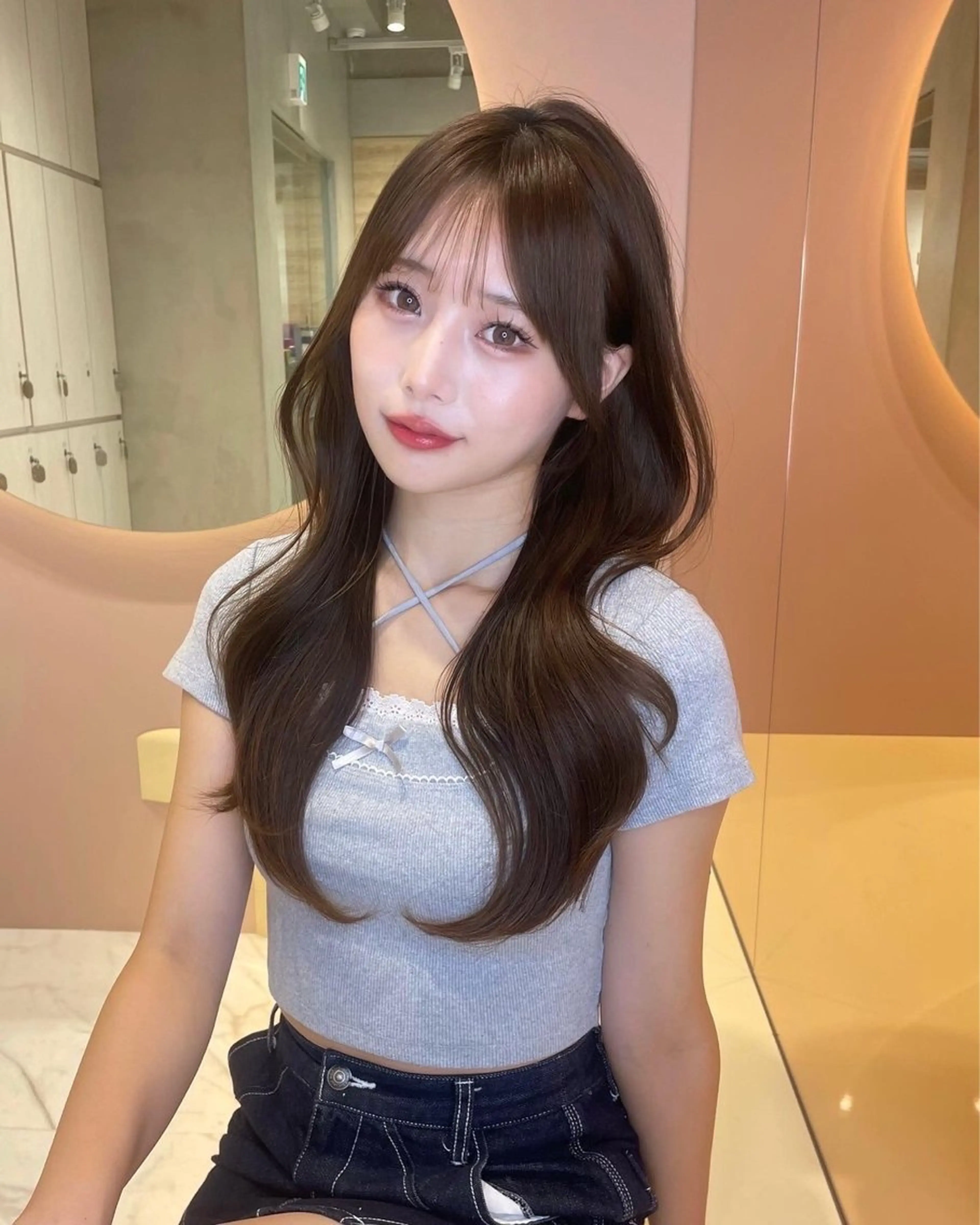 ロング カラー 韓国風ヘア レイヤーカット カット ヘアカラー ロンド プロフィール浦和のヘアスタイル