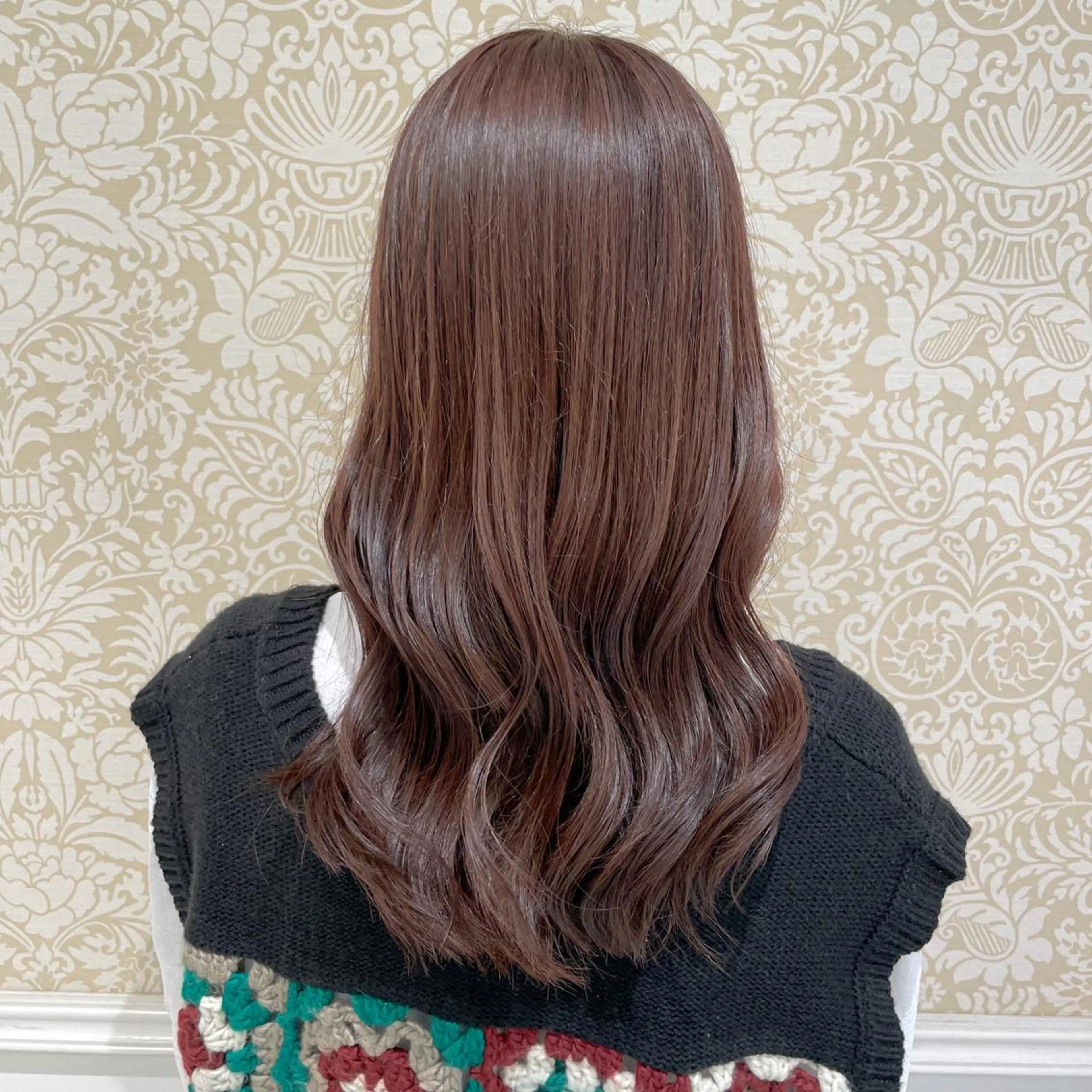 セミロング カラー 暖色系カラー🍊 オオネヨシナリのヘアスタイル
