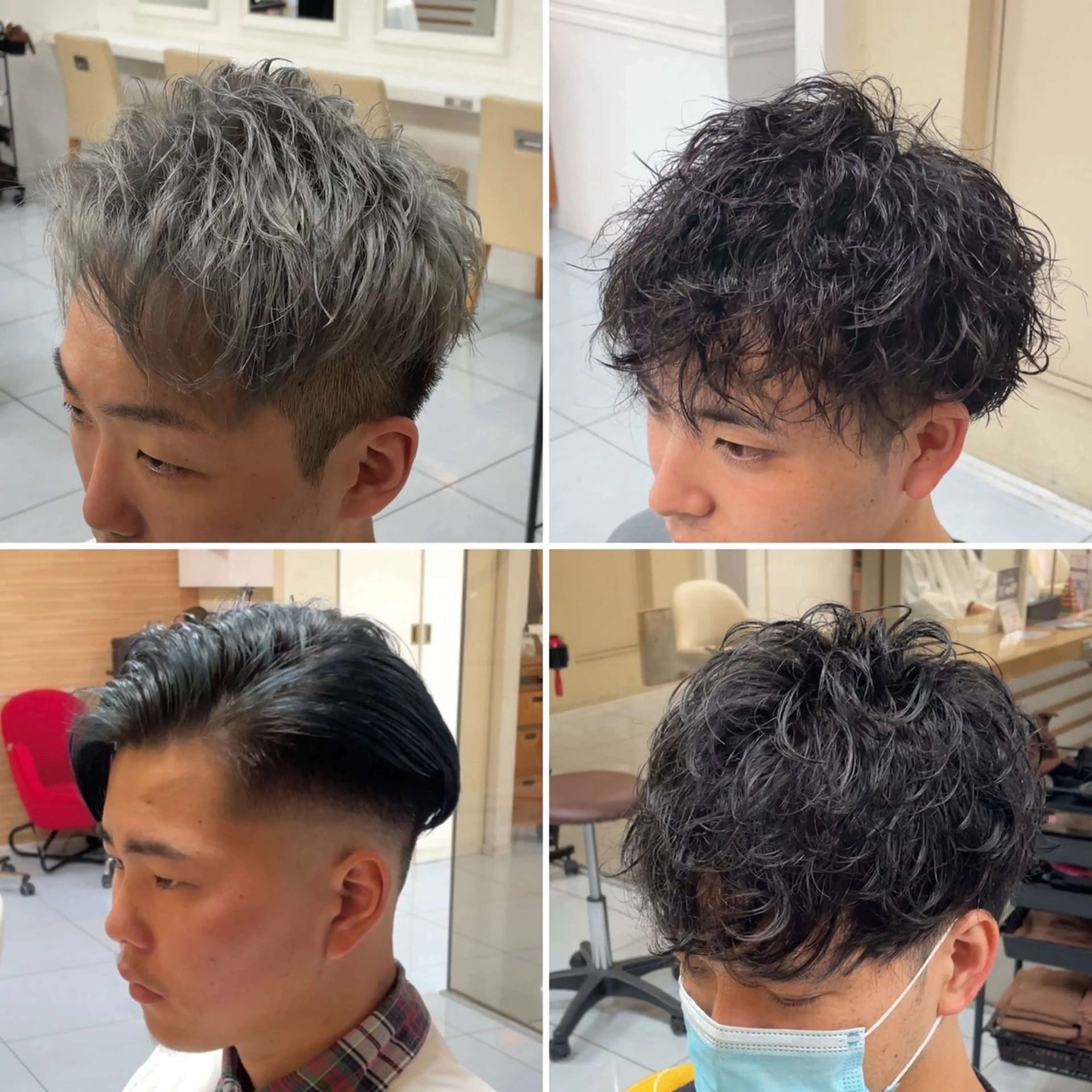 ミディアム カラー パーマ メンズ ミディアムパーマ メンズハイトーン メンズパーマ ハイトーンカラー カット ヘアカラー パーマ 🔮メンズ縮毛矯正 毛流れパーマ💎竹永のヘアスタイル