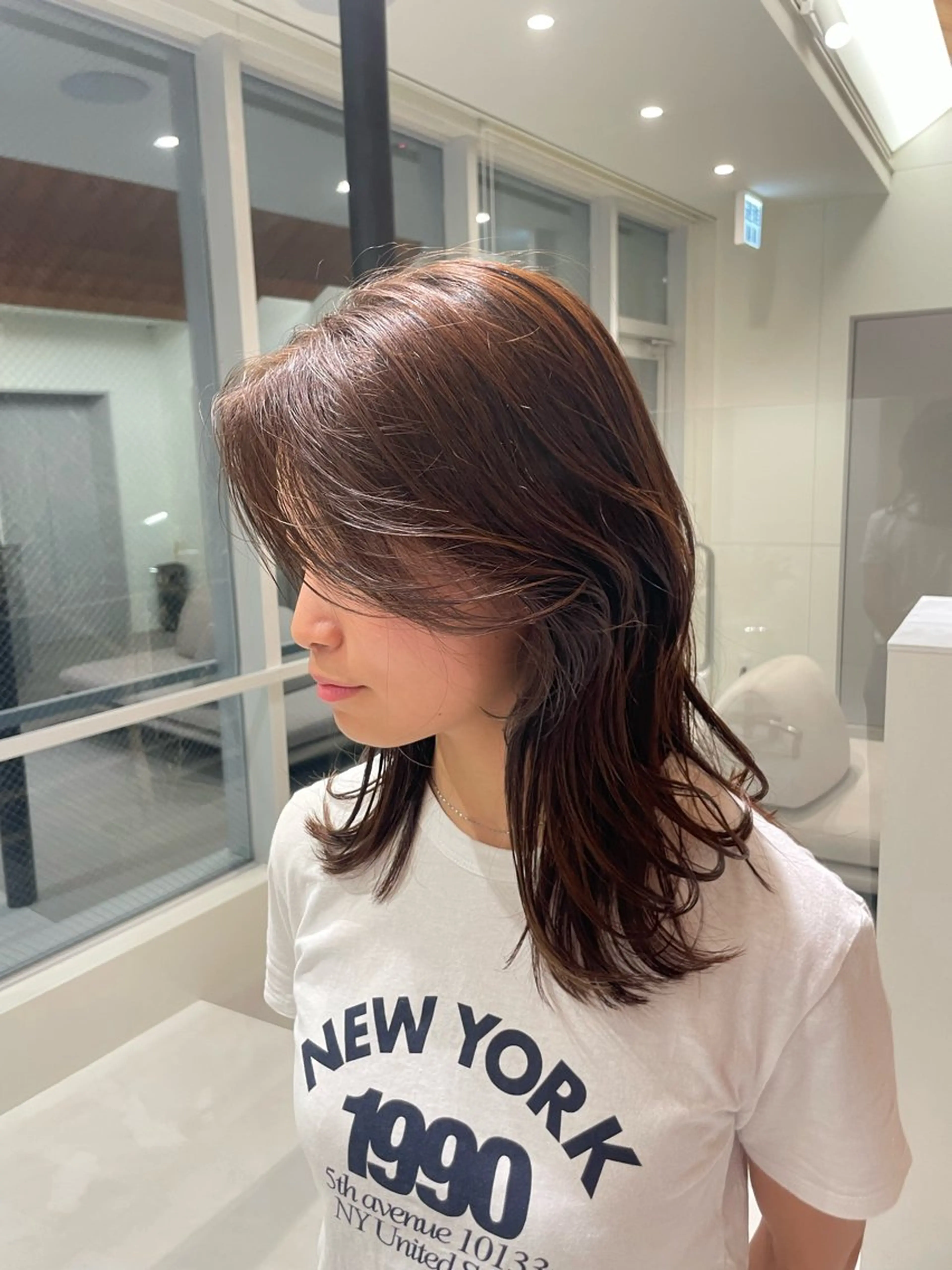 セミロング カラー ブラウンカラー loren ao /shizukiのヘアスタイル