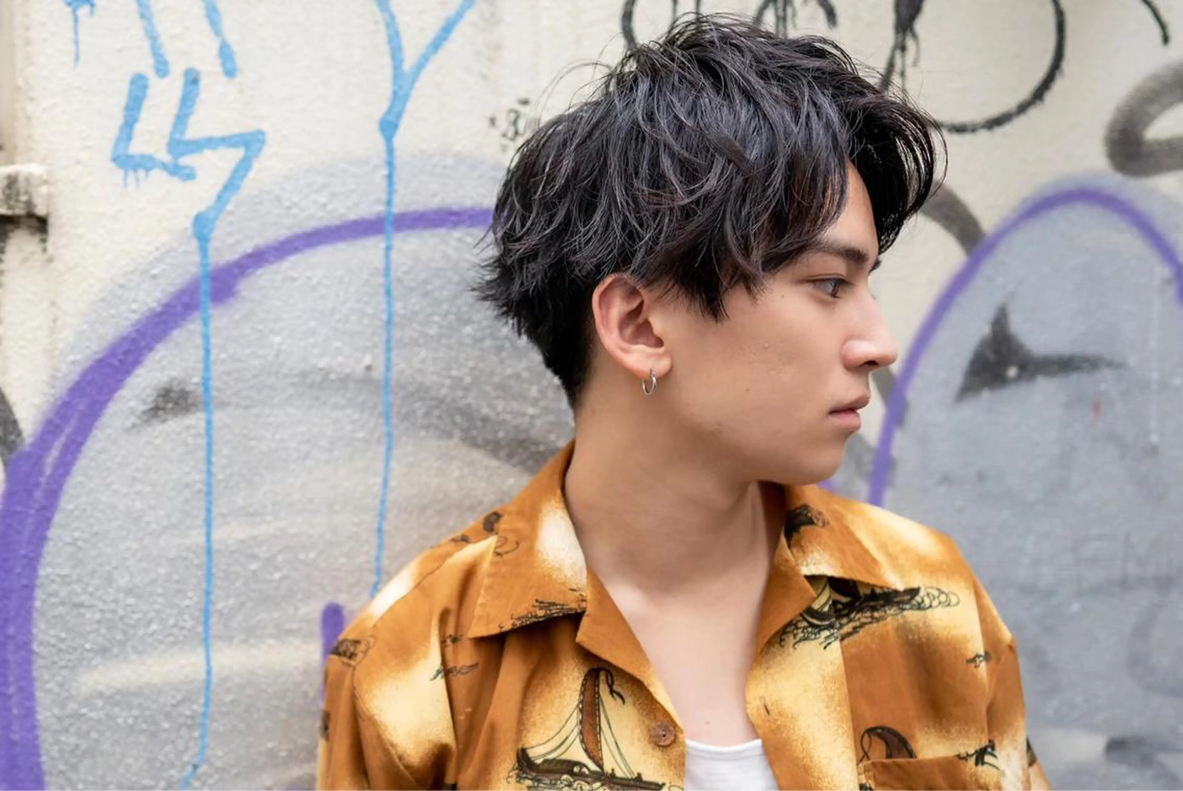 ミディアム パーマ メンズ カット パーマ FM【エフエム】HAVANA所属・💈圧倒的メンズ特化 明大前美容師💈のヘアスタイル