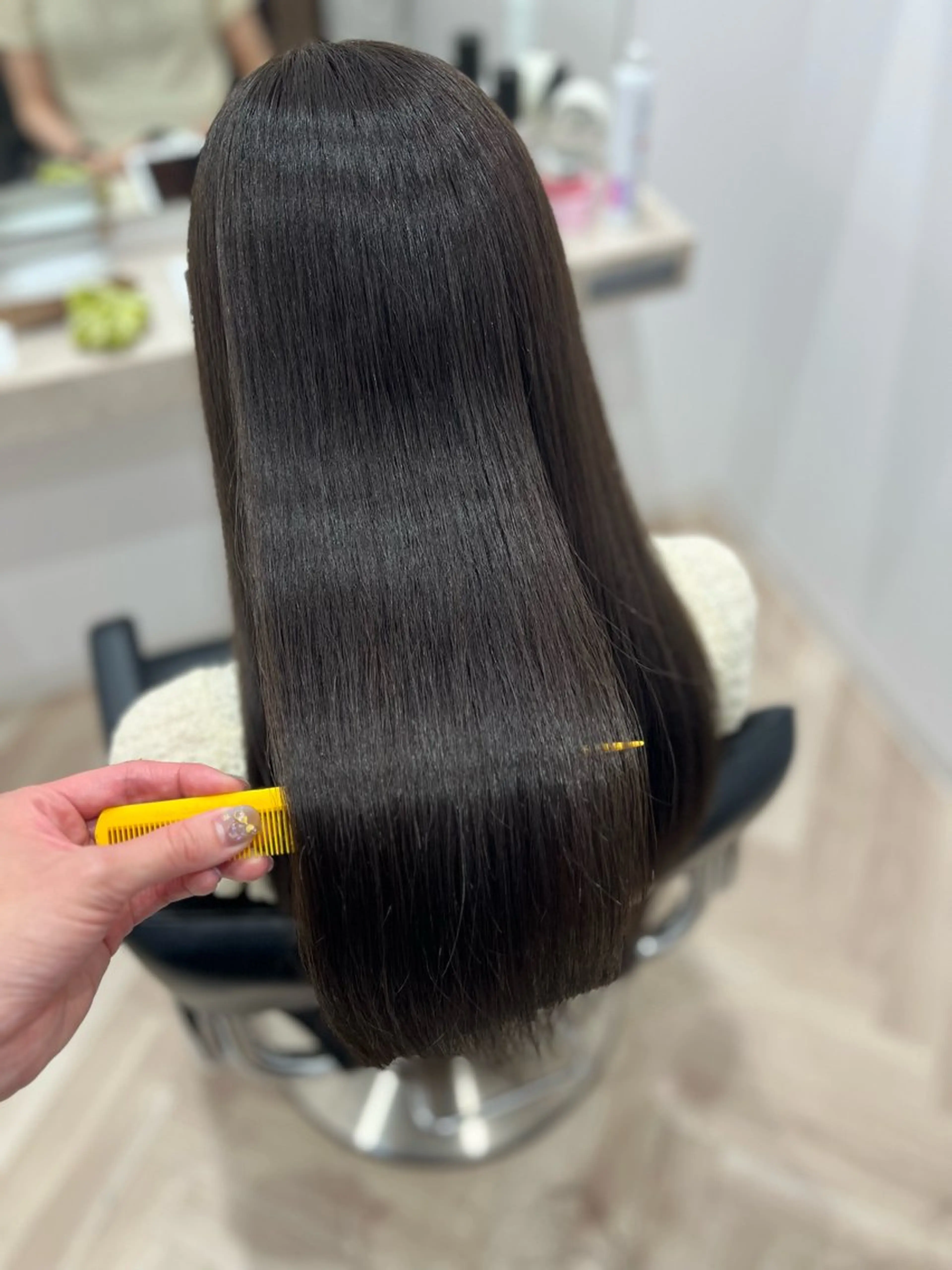 ロング カラー グレージュ カット ヘアカラー トリートメント 🫧ぷる艶カラー🫧 Yuubi🦩のヘアスタイル