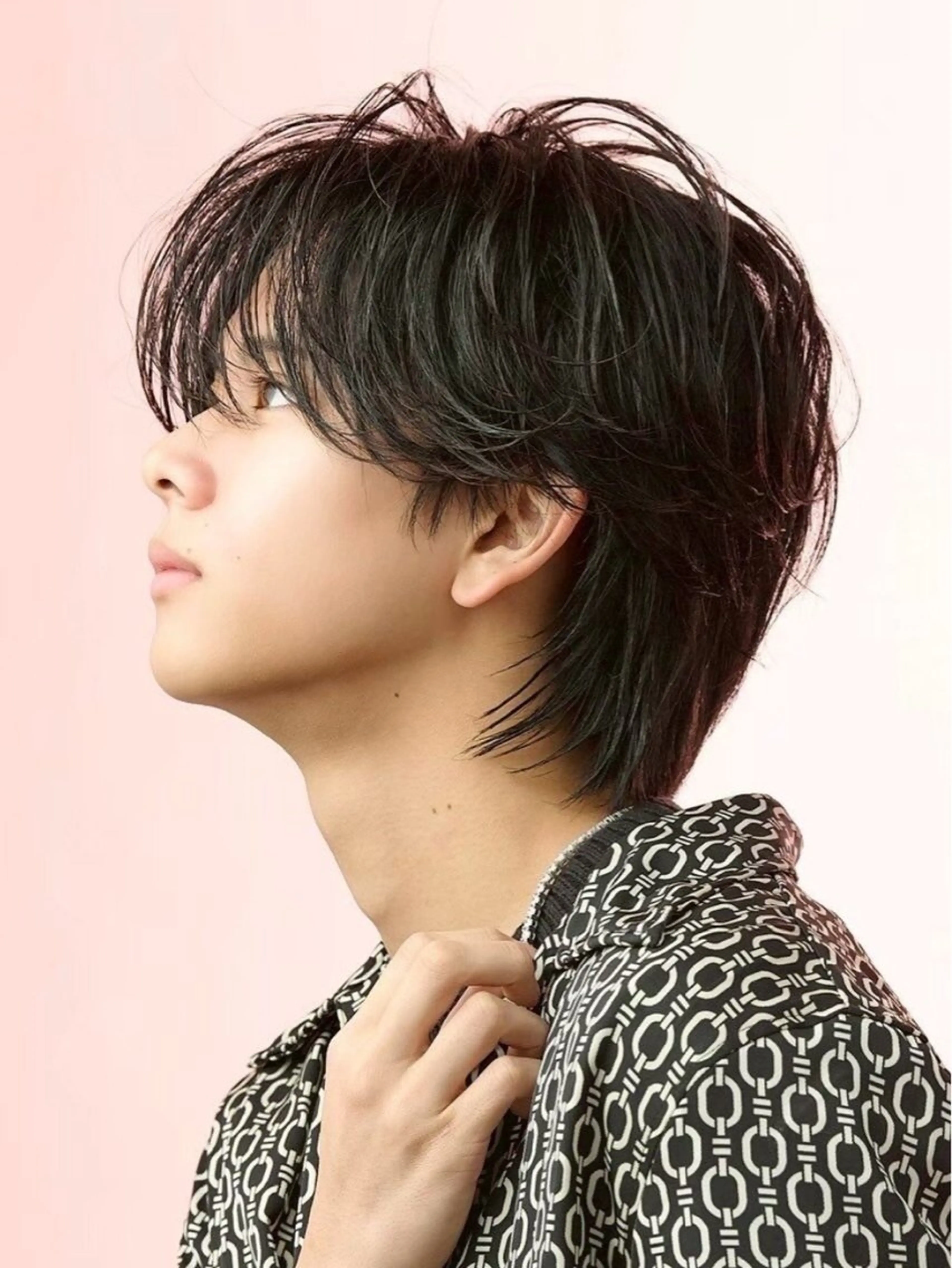 ミディアム カラー パーマ メンズ センターパート ニュアンスパーマ NATURAL 特化美容師🥀のヘアスタイル
