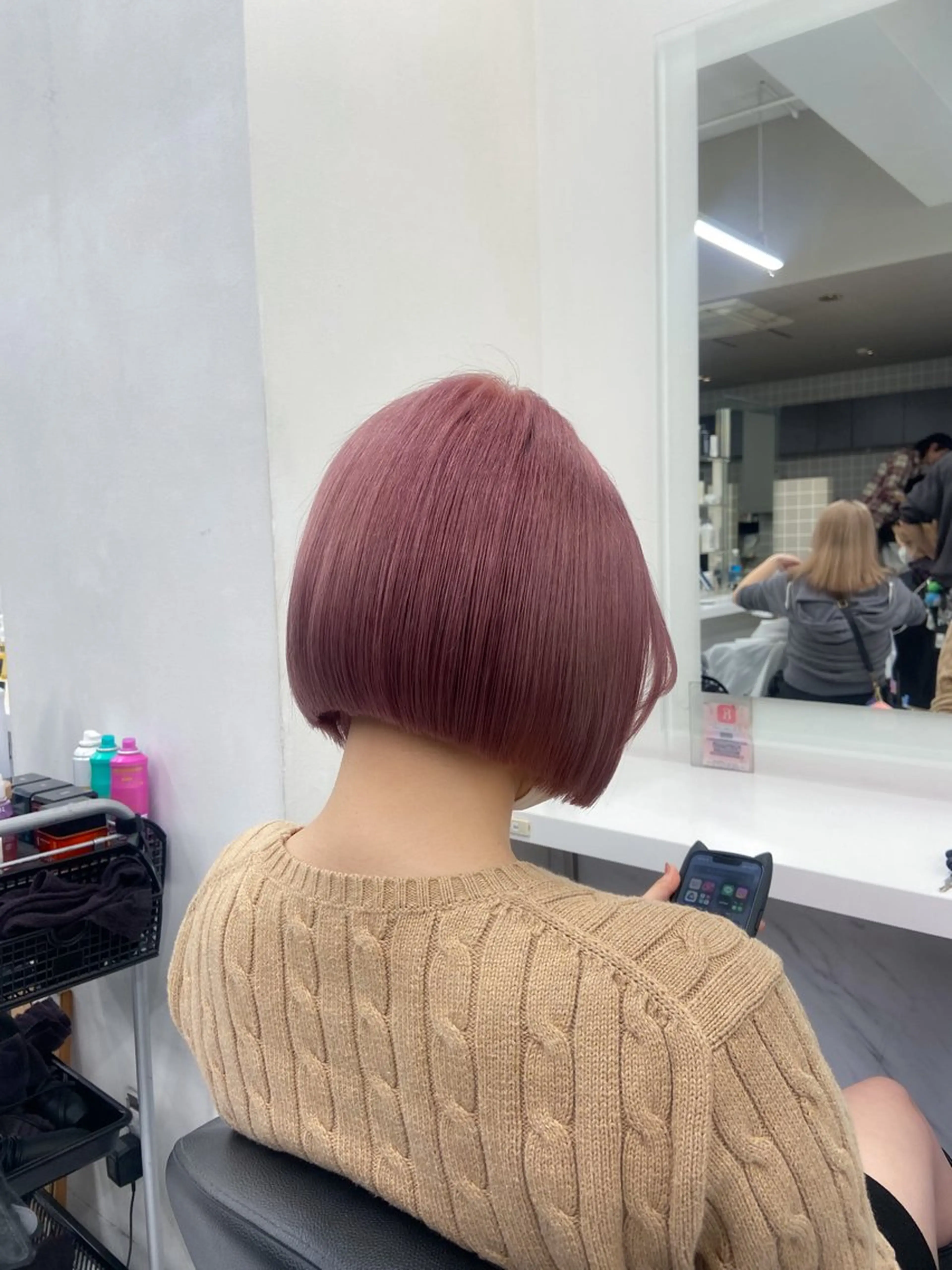 ショート カラー ヘアアレンジ flammeum所属・ハイトーン/ボブ /misakiのヘアスタイル