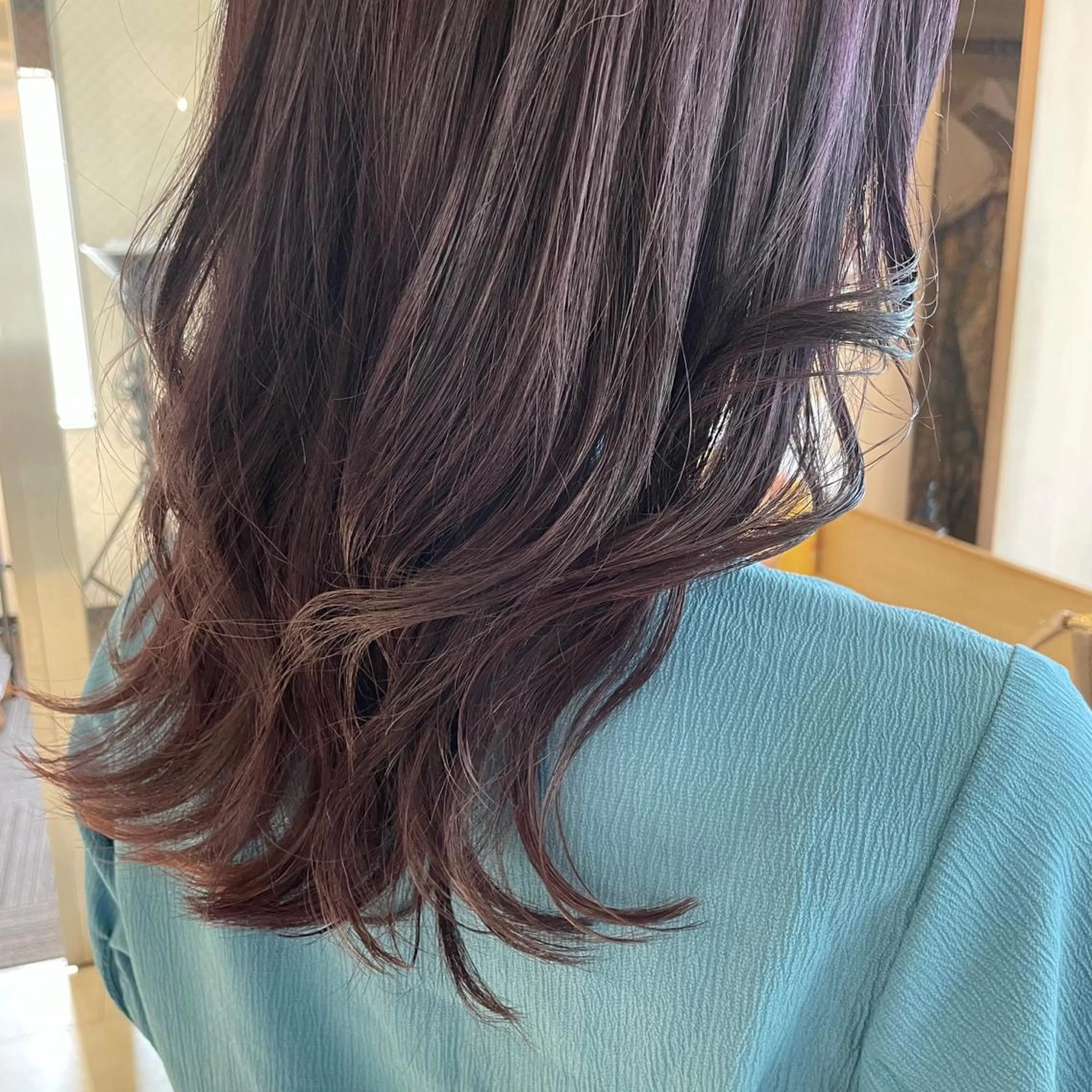 セミロング カラー ラベンダーカラー ラベンダーグレー カット ヘアカラー トリートメント ボブウルフ／ボブ Satsukiのヘアスタイル
