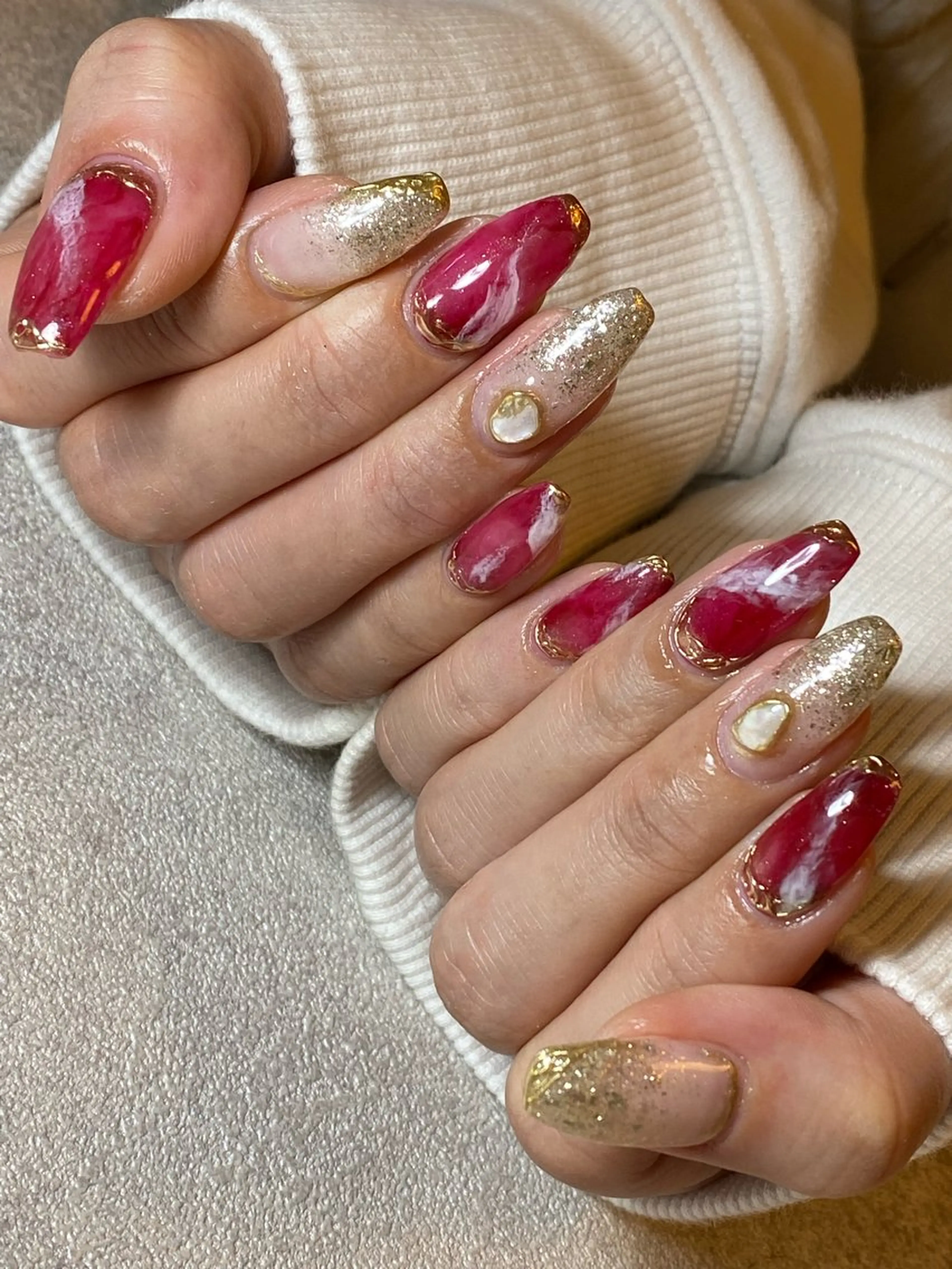 ネイル ラメ(グリッター) ニュアンスネイル ハンドネイル a... nailのネイルデザイン