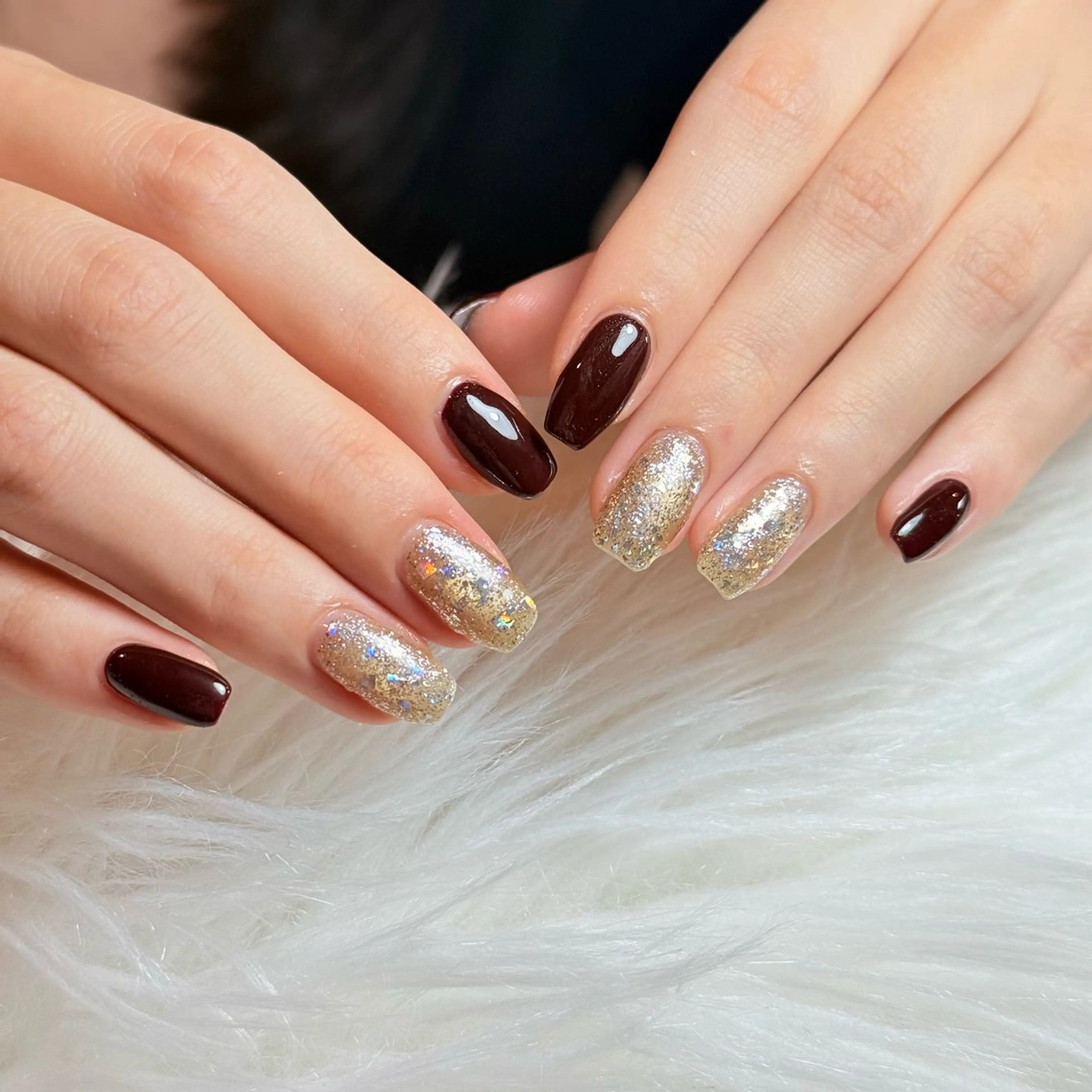 ネイル チークネイル フレンチネイル グラデーション キラキラネイル 韓国ネイル ハンドネイル Risa_ Nailのネイルデザイン