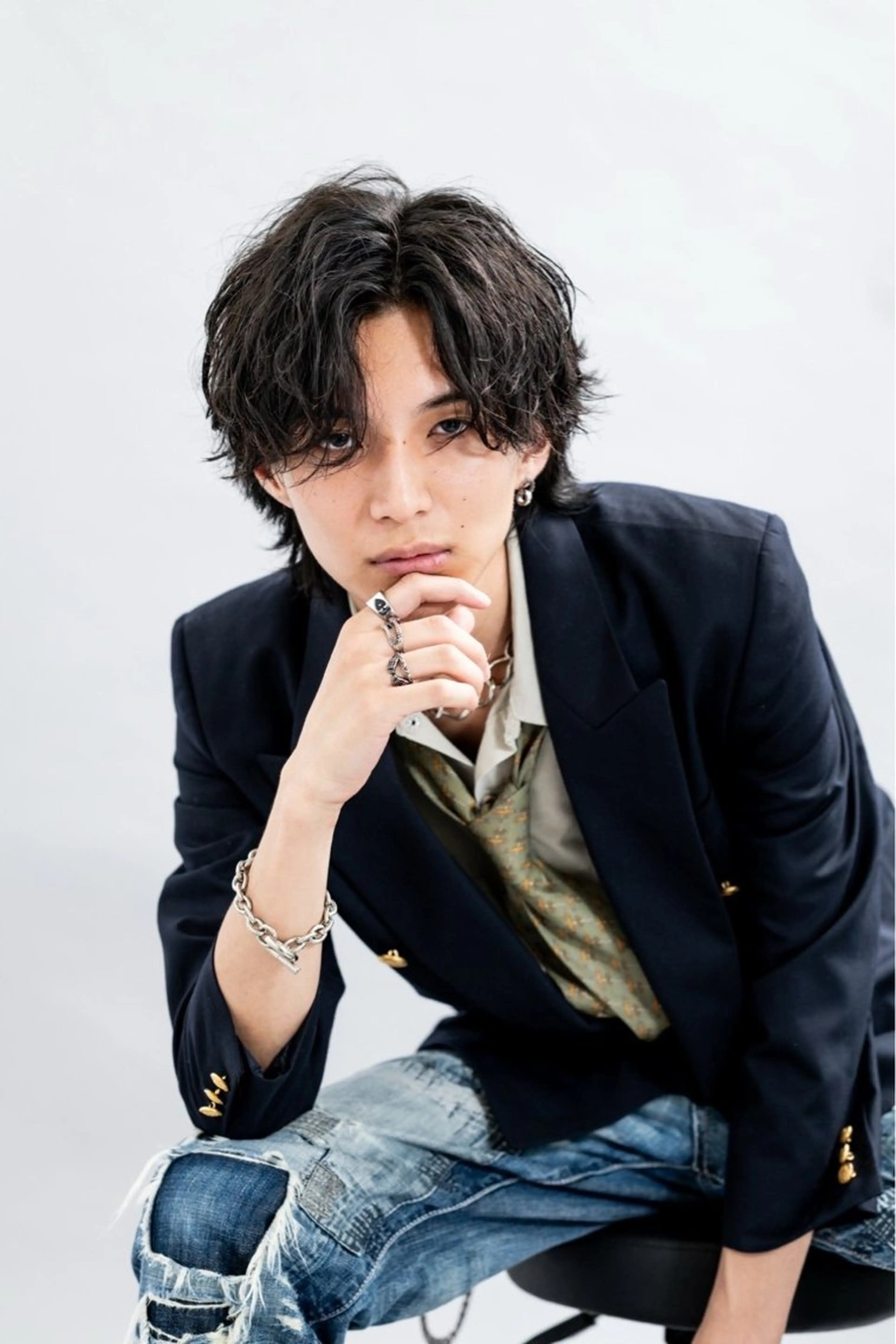 パーマ メンズ メンズパーマ メンズウルフカット ウルフカット become men's hair 栄店所属・メンズパーマ特化型 れいくまのヘアスタイル