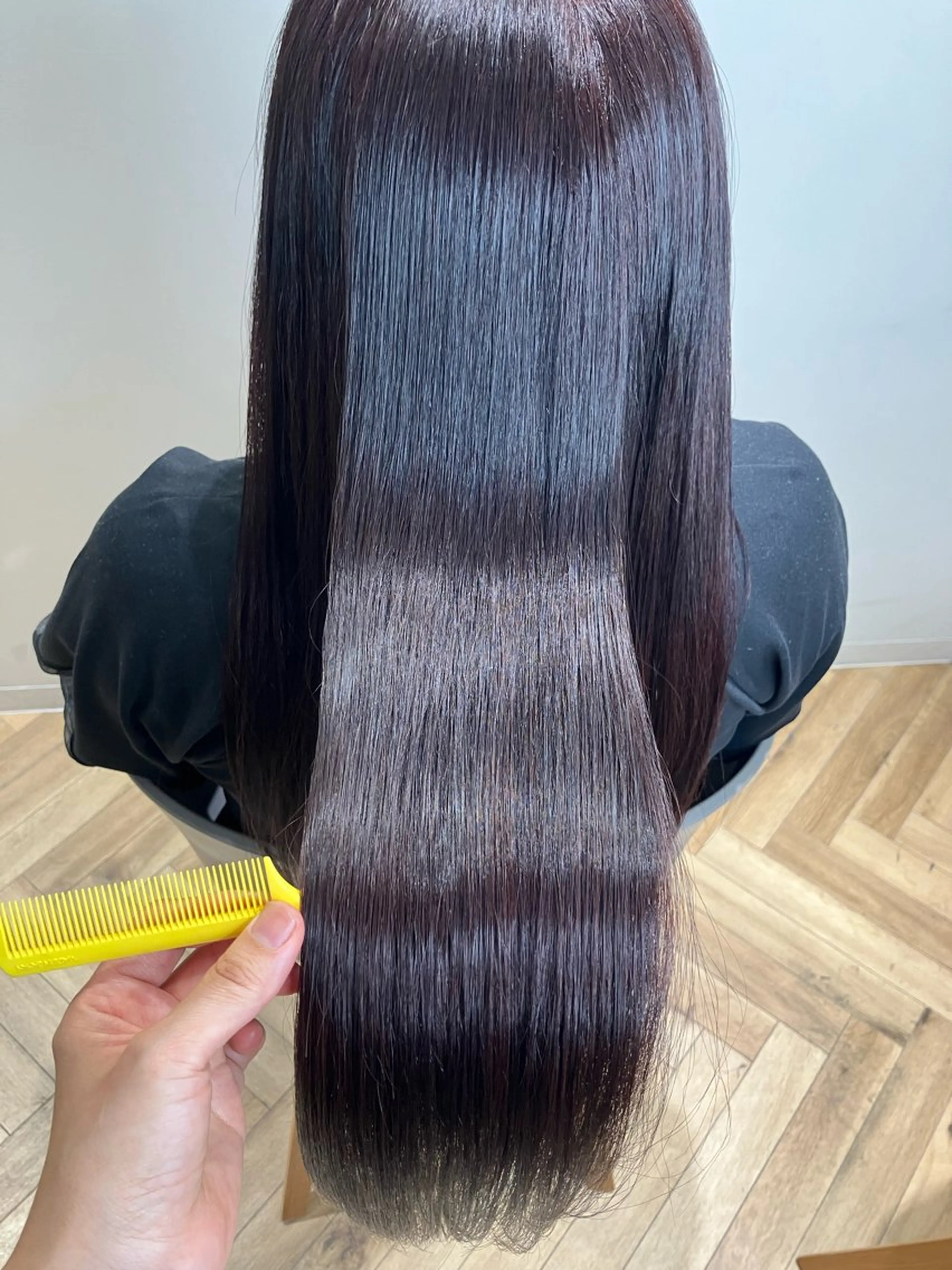 ロング カラー パーマ 縮毛矯正 トリートメント GOTODAY シェアサロン梅田NU茶屋町店所属・髪質改善/艶カラー 縮毛矯正/みほのヘアスタイル