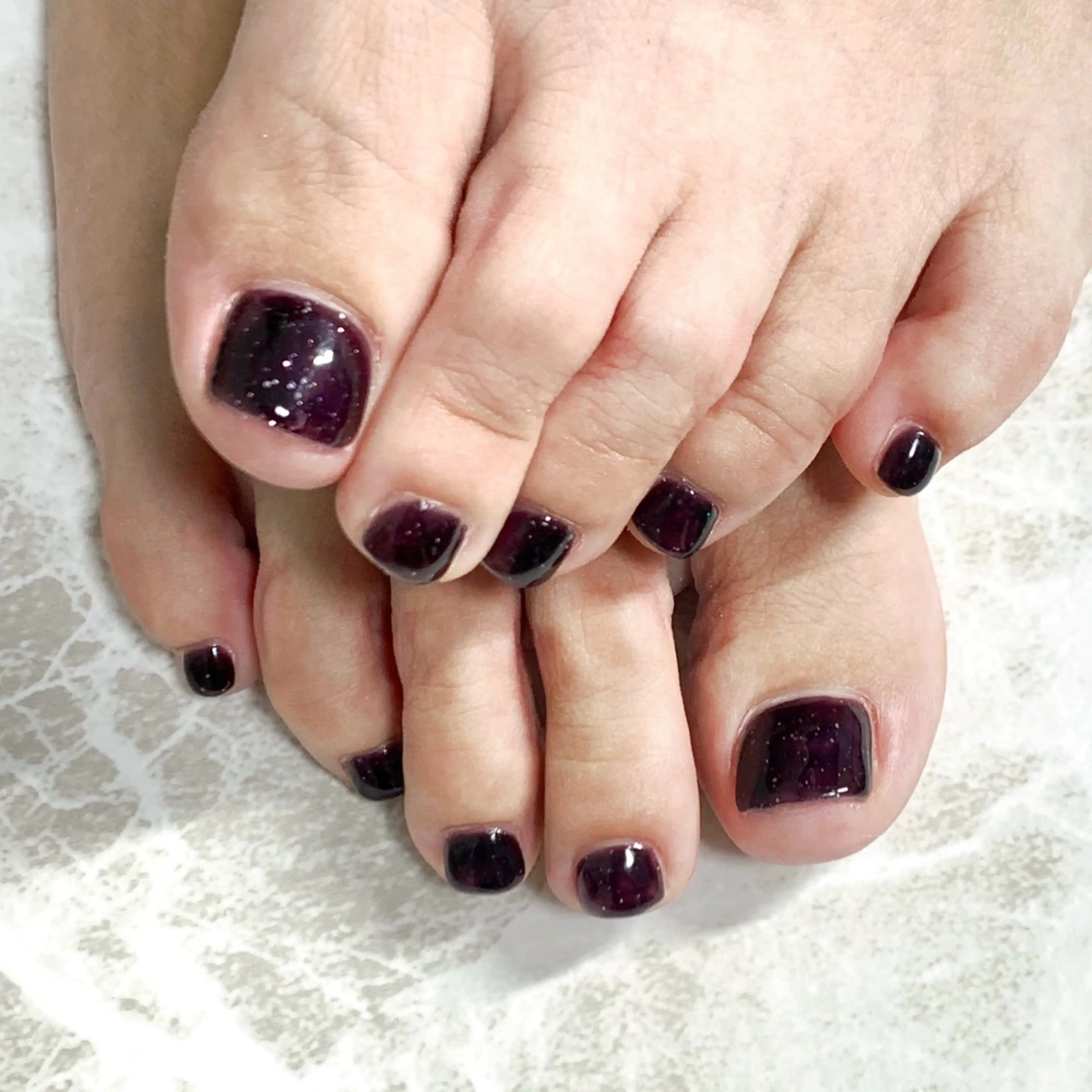 ネイル キラキラネイル ラメ(グリッター) パープル ハンドネイル AKnail所属・cheri nailのネイルデザイン