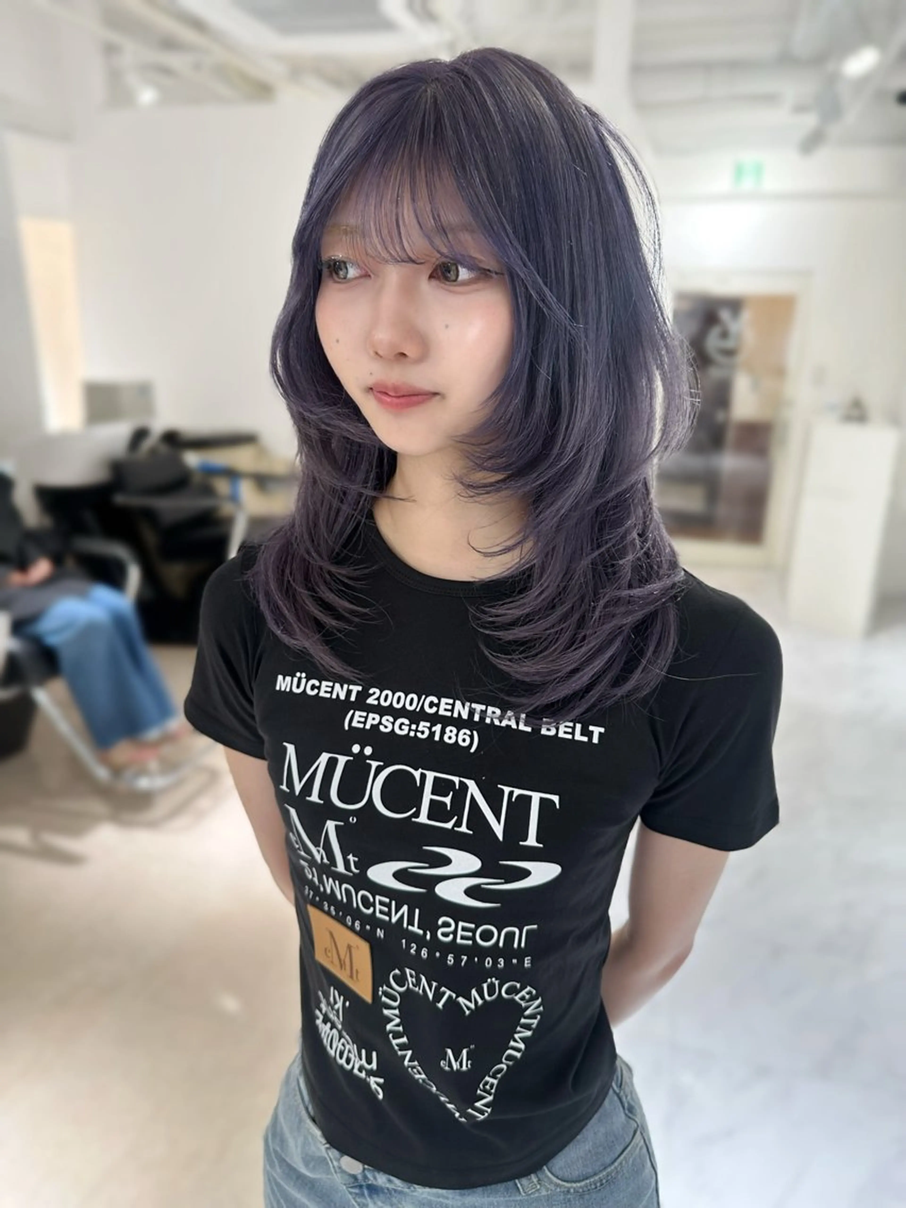 ミディアム カラー ヘアカラー 上野/韓国hair 🤍MOEKA🤍のヘアスタイル