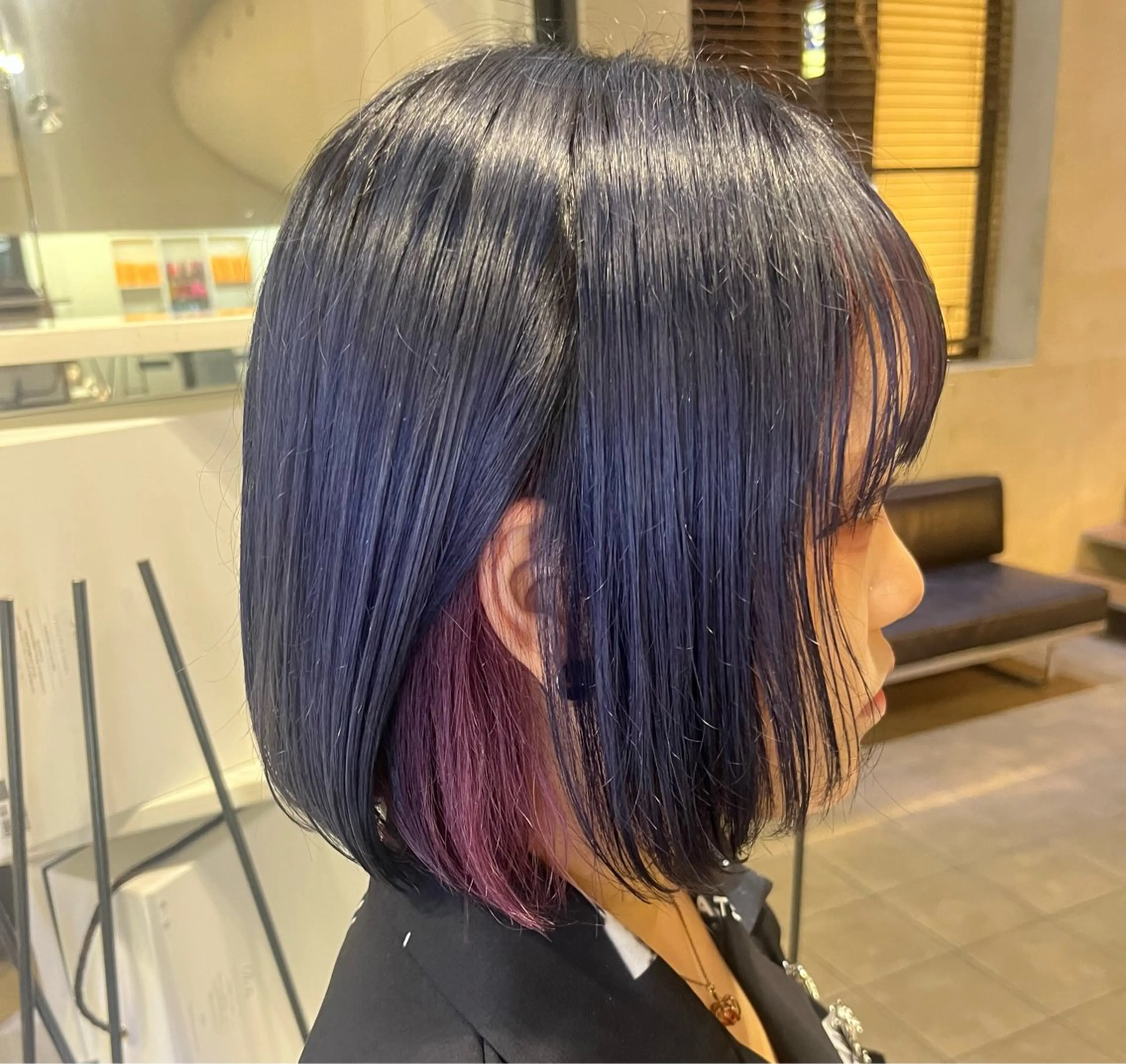 ミディアム カラー 耳つぼS認定講師 ×ハイトーンカラーのヘアスタイル