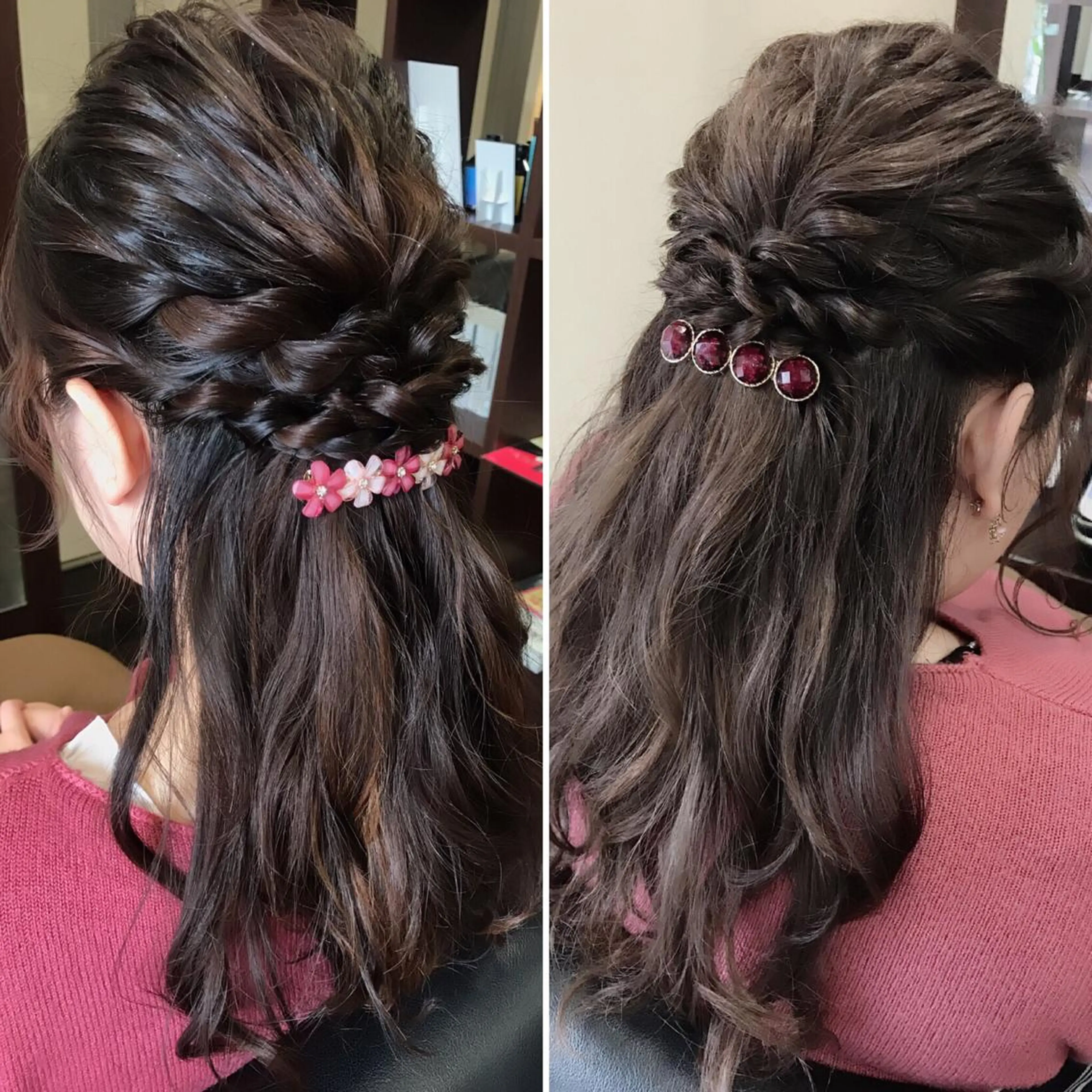 セミロング ヘアアレンジ 沢田 瞳のヘアスタイル