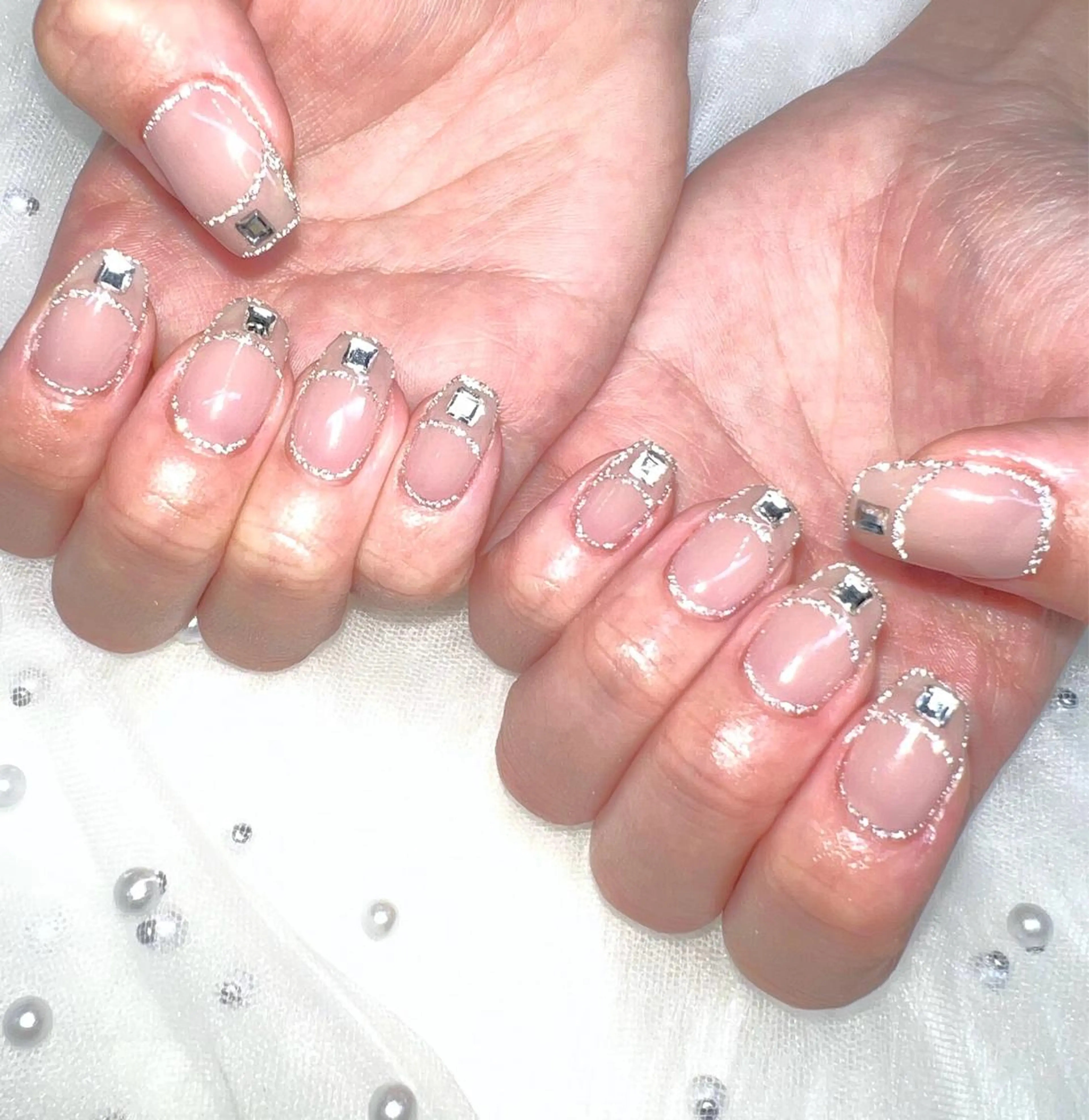 ネイル フラッシュネイル フレンチネイル ハンドネイル glow_ nailのネイルデザイン