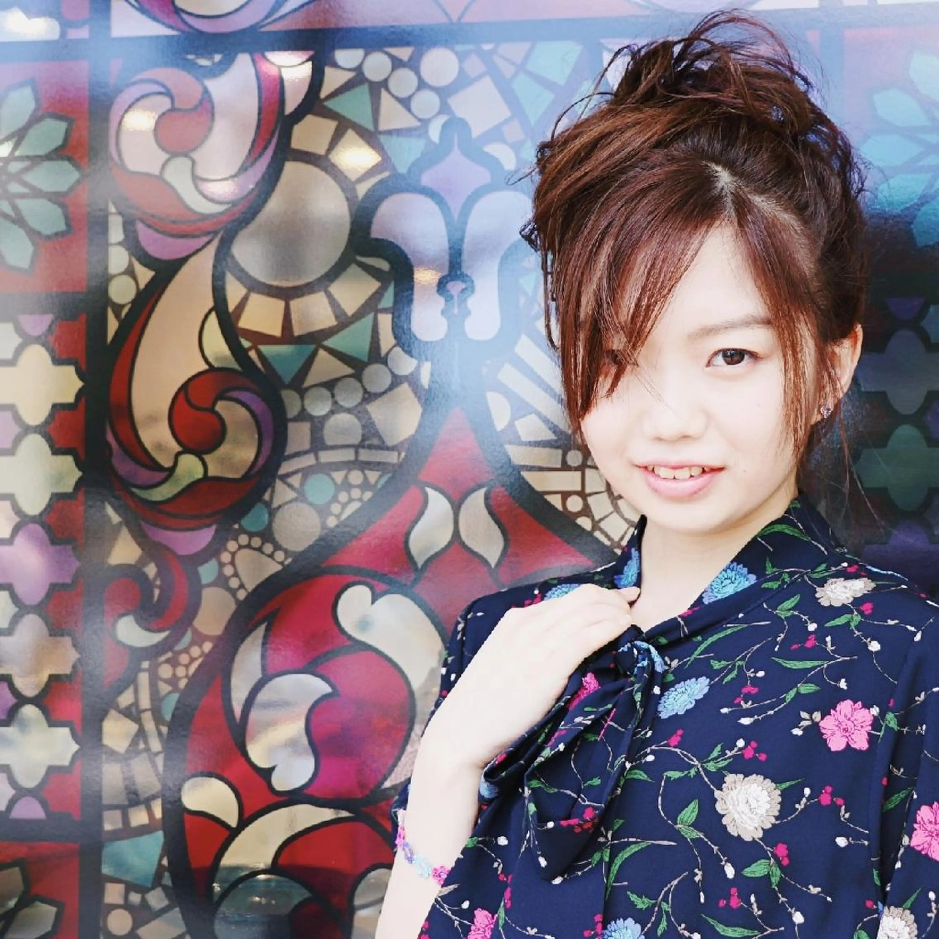 ヘアアレンジ セミロング セミロングパーマ LAMP HAIR  ランプヘアー所属・徳永 博志のヘアスタイル