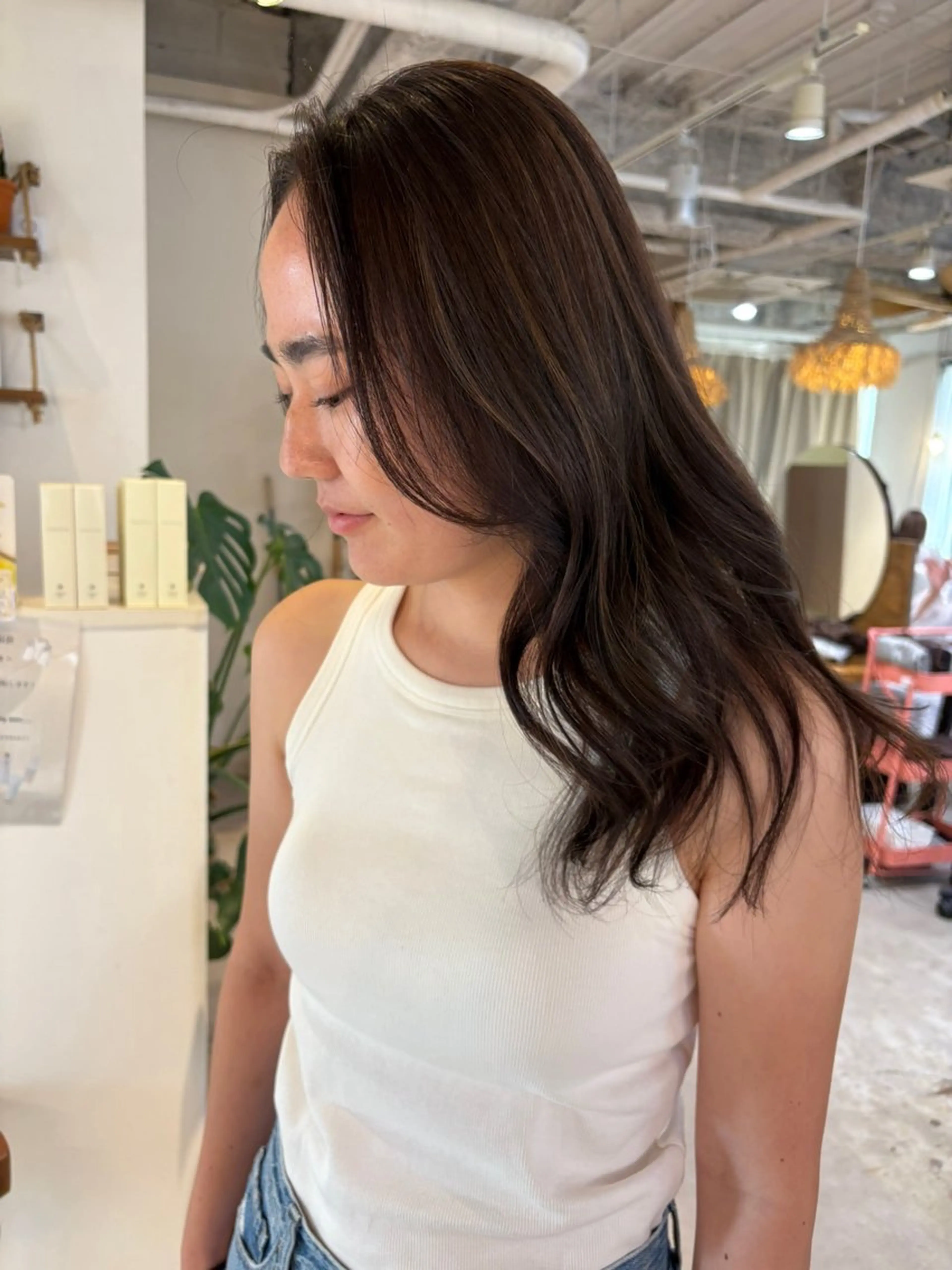 ロング ヘアカラー ココルアナ 豊中美容室のヘアスタイル