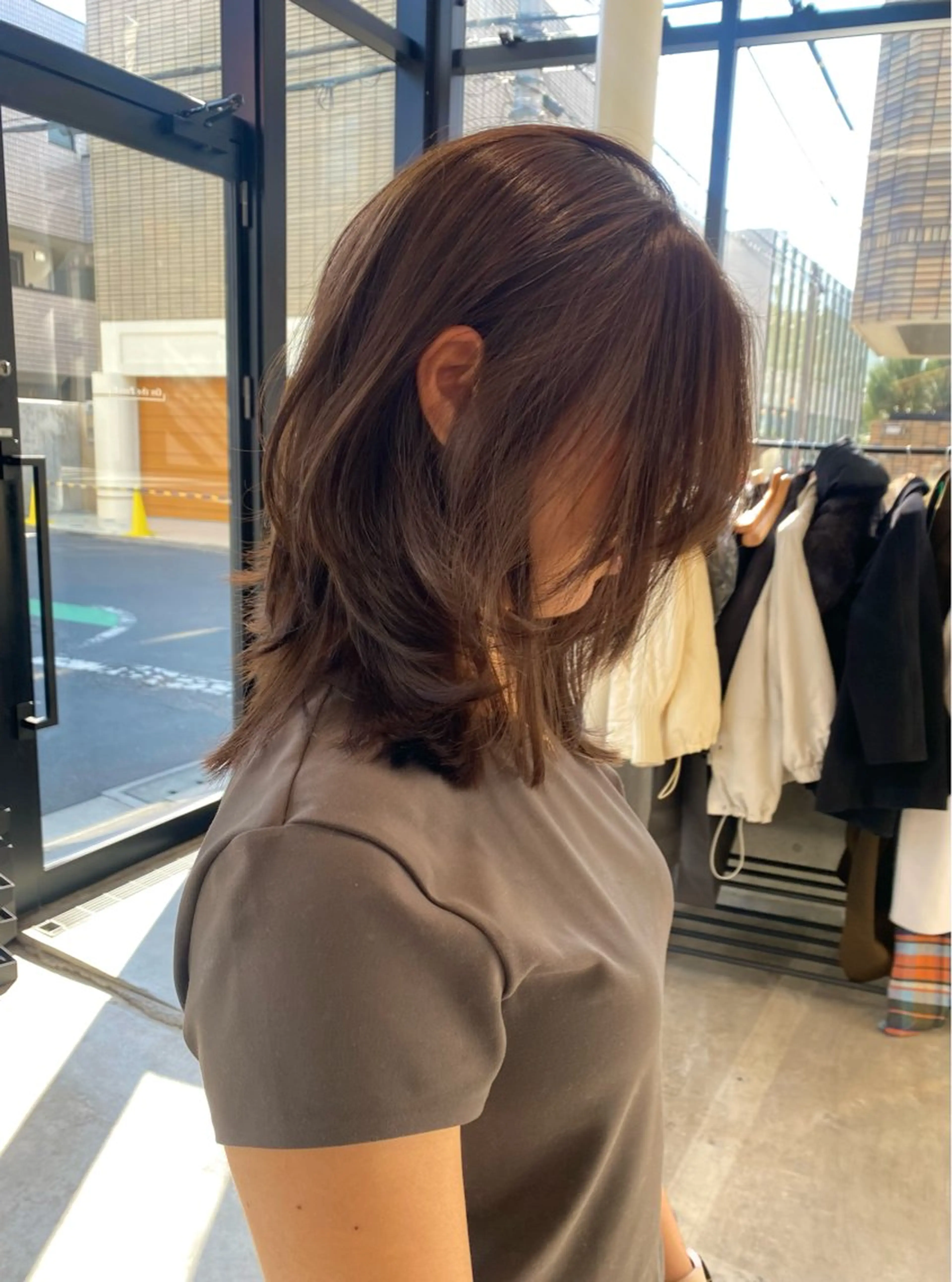 ミディアム カラー カット ヘアカラー トリートメント レイヤー/柔色 /saKiのヘアスタイル
