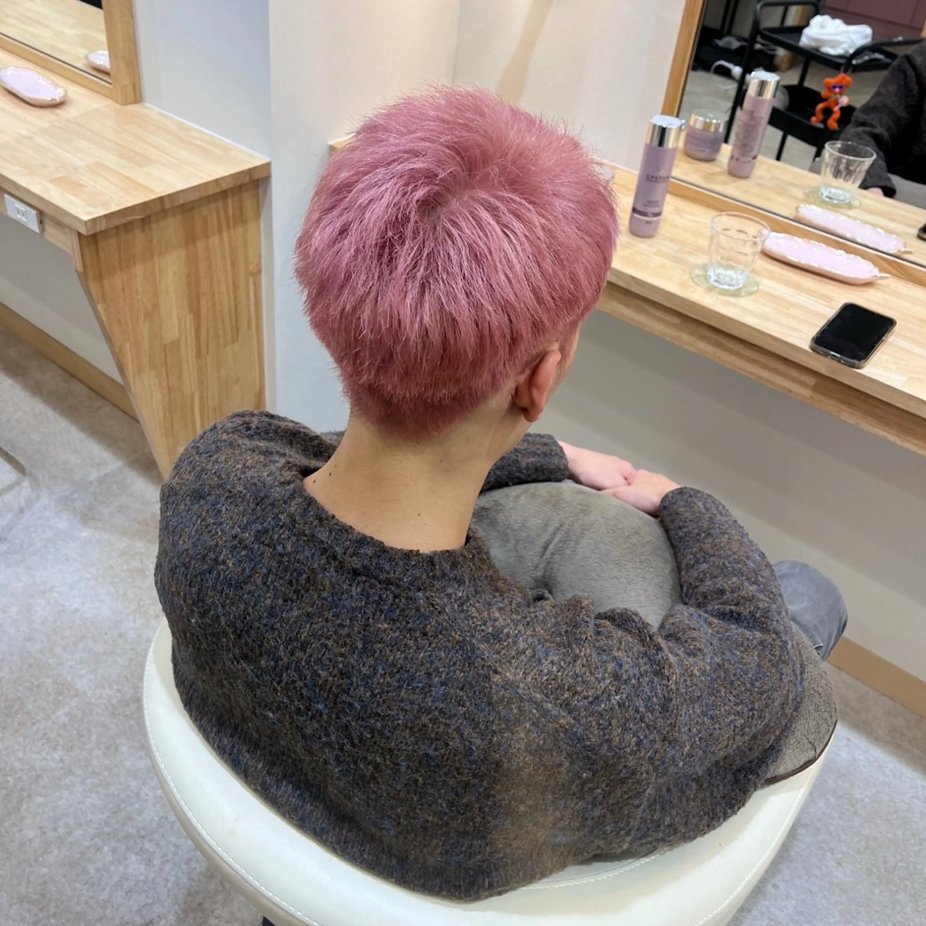 ショート カラー メンズ 望愛/レイヤー/ハイ トーン/デザインのヘアスタイル