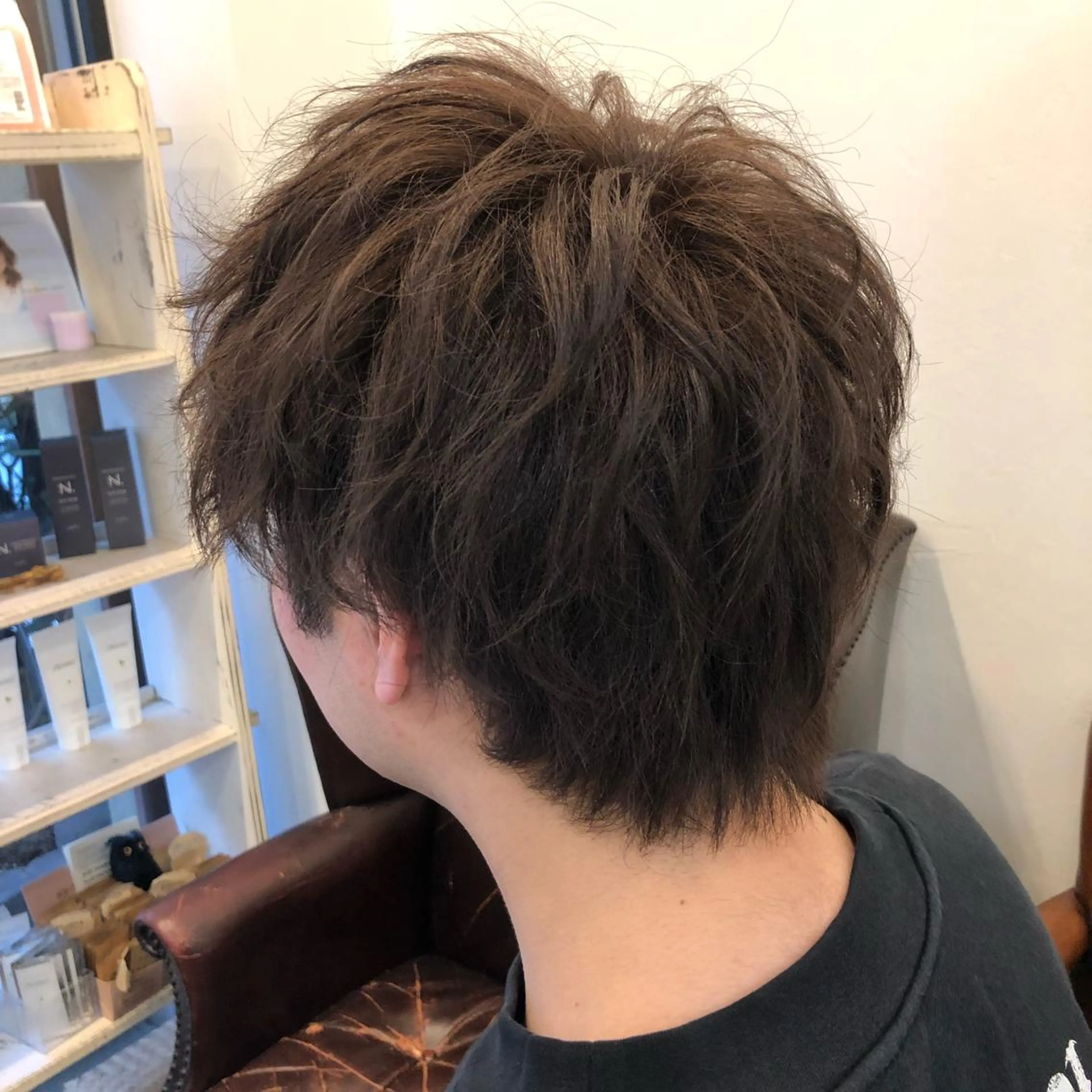 カラー アクアカラー グレージュ オレンジ 畠山 渚のヘアスタイル