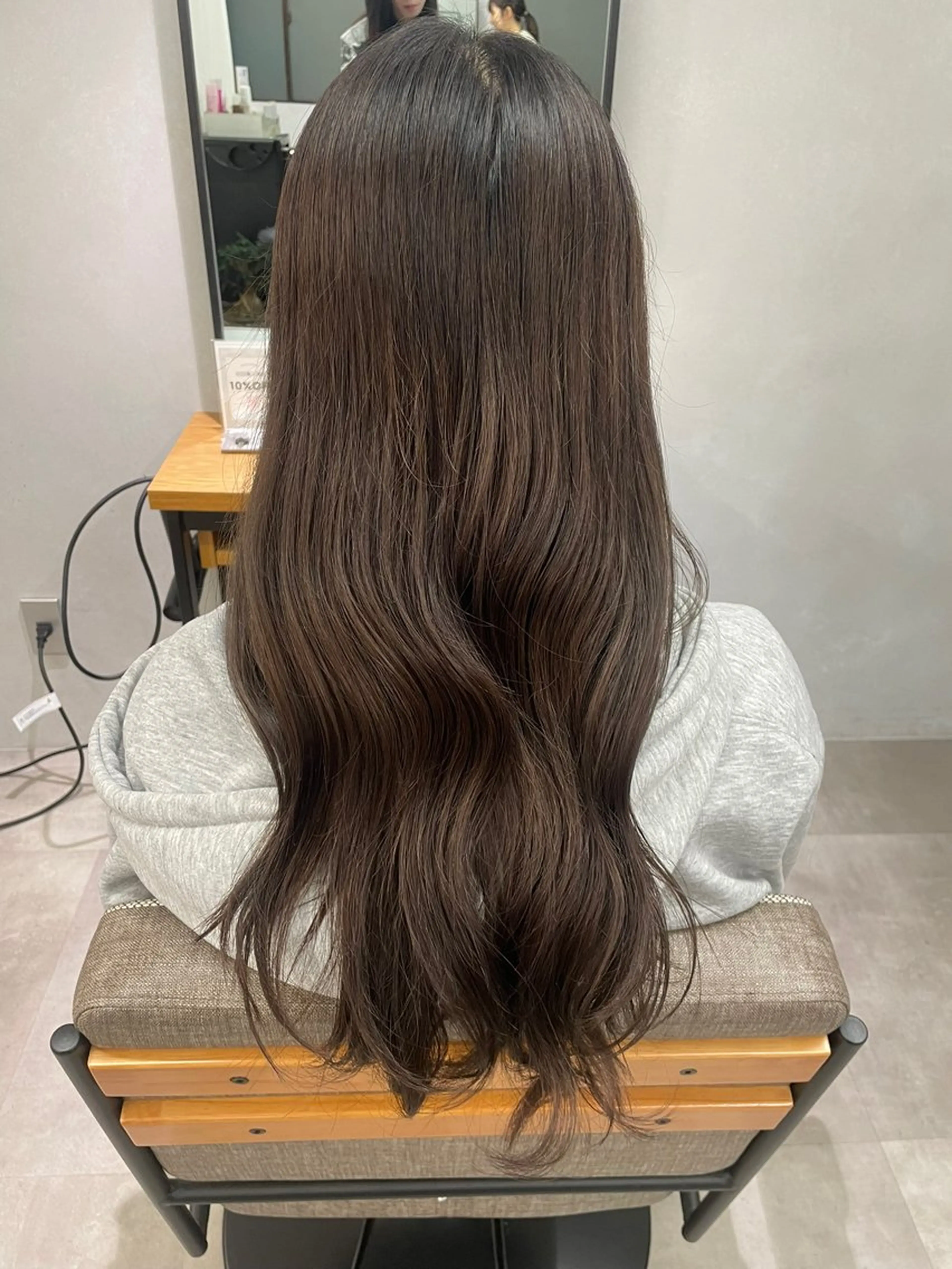 セミロング ヘアカラー トリートメント 抜け感/ワンカラー/ 明大前/桑田のヘアスタイル