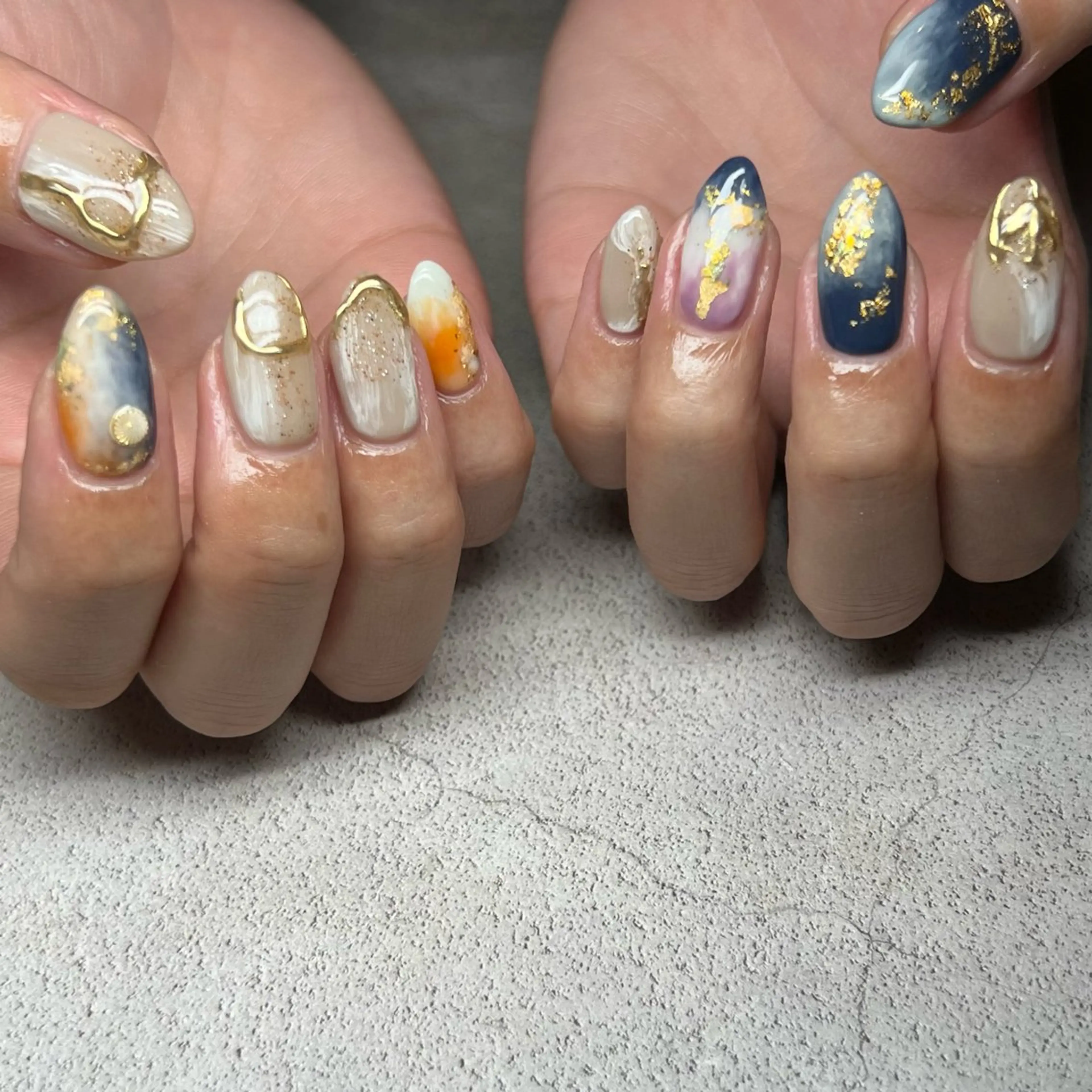 ネイル ニュアンスネイル ハンドネイル 𝐫𝐚𝐢 𝐧𝐚𝐢𝐥のネイルデザイン